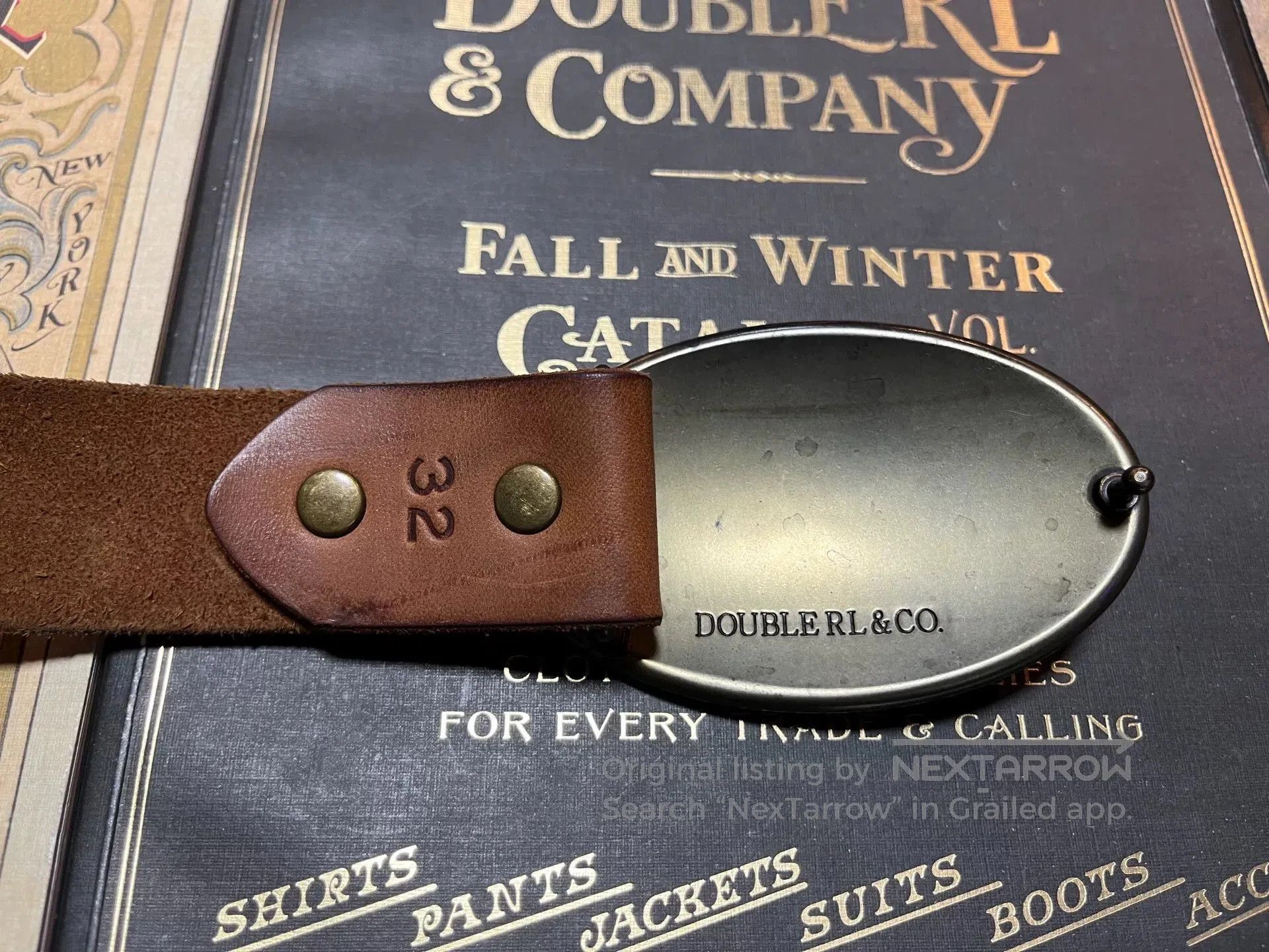 RRL Ralph Lauren rrl leather woven buckle belt. Size ONE SIZE - 8 Thumbnail