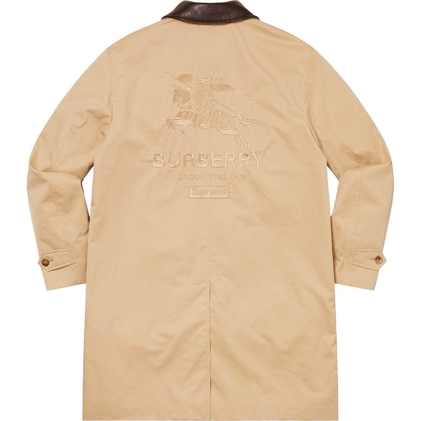 Burberry × Supreme Leather Collar Trench Size US M / EU 48-50 / 2 - 2 Thumbnail