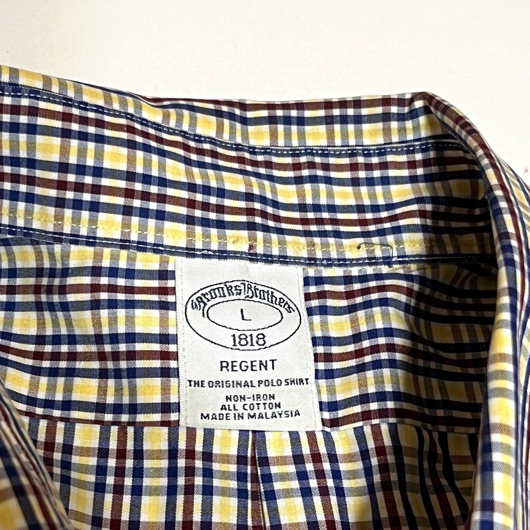 Brooks Brothers Brooks Brothers 1818 Regent Long Sleeve Supima Cotton Button Shirt Mens L Size US L / EU 52-54 / 3 - 7 Thumbnail