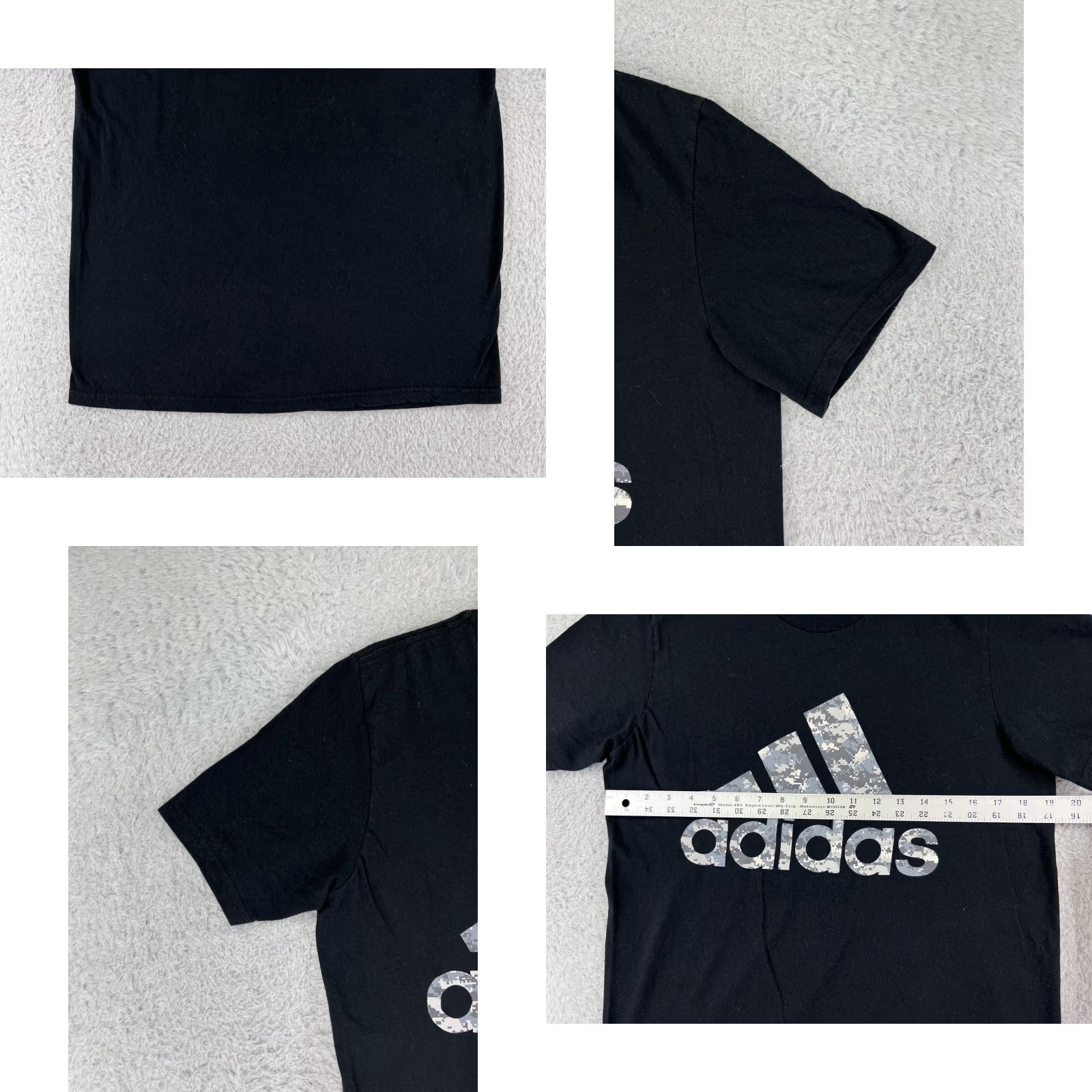 Adidas Adidas Shirt Men Medium Black Digital Camo Logo Short Sleeve Brand Cotton Crew Size US M / EU 48-50 / 2 - 8 Thumbnail