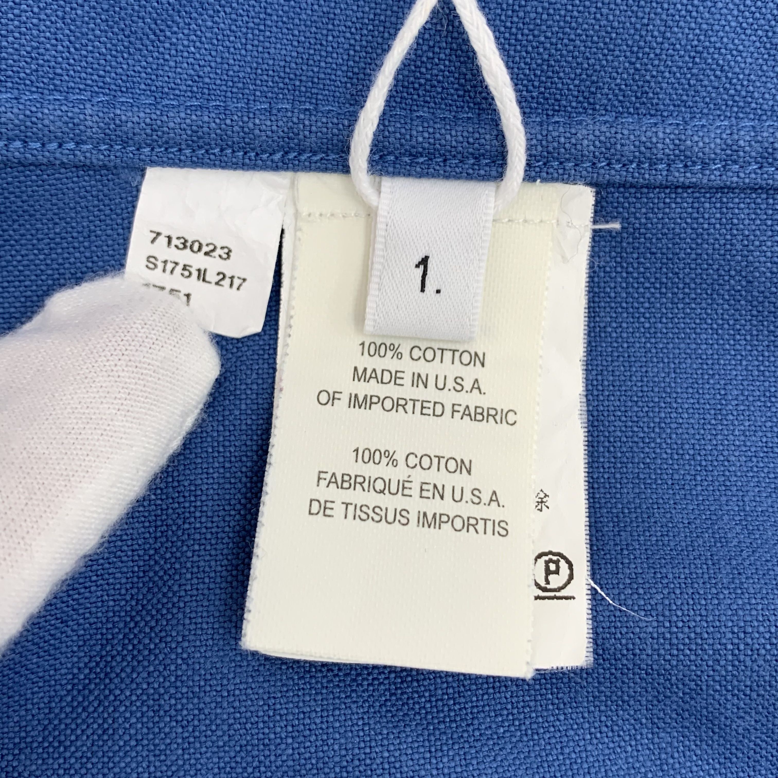 Thom Browne Thom Browne Four-Bar Cotton Shirt Navy (1) Size US S / EU 44-46 / 1 - 7 Thumbnail