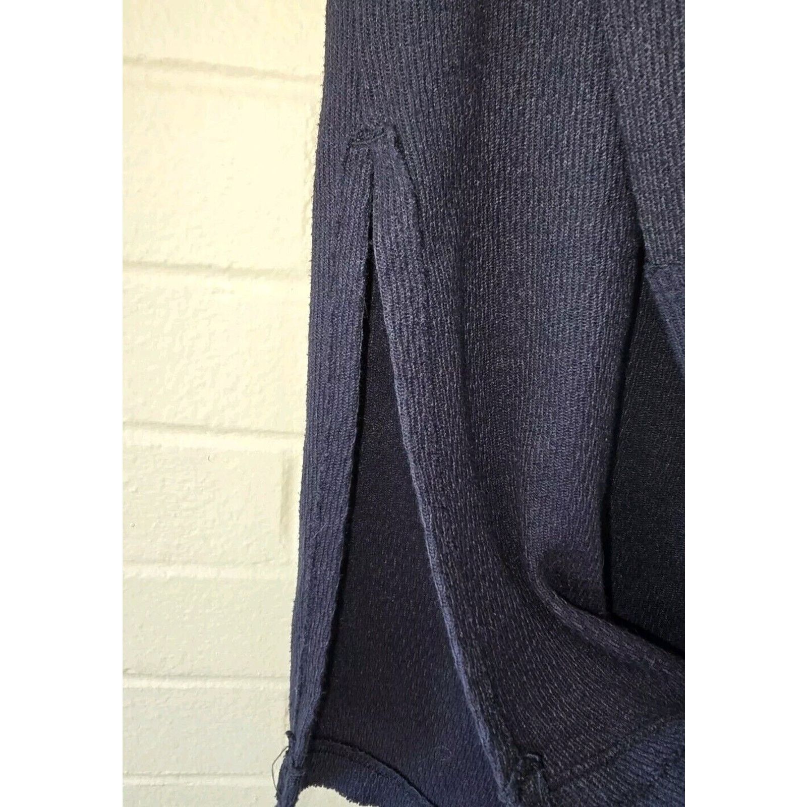 Free People We the Free Long Sleeve Waffle Knit Top Black Size Medium Size M / US 6-8 / IT 42-44 - 4 Thumbnail