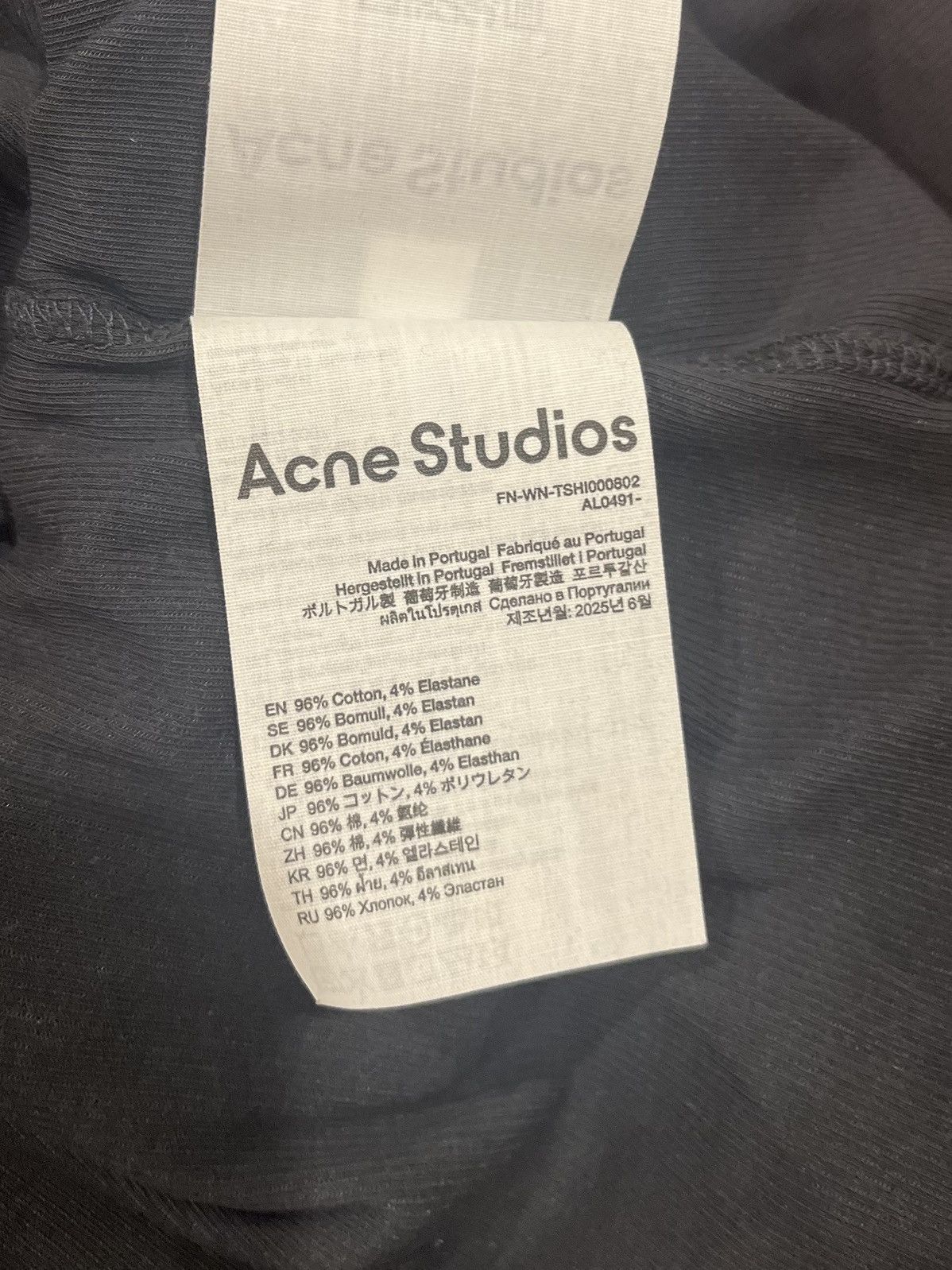 Acne Studios Acne Studios Black long sleeve T-shirt Size XS / US 0-2 / IT 36-38 - 4 Thumbnail