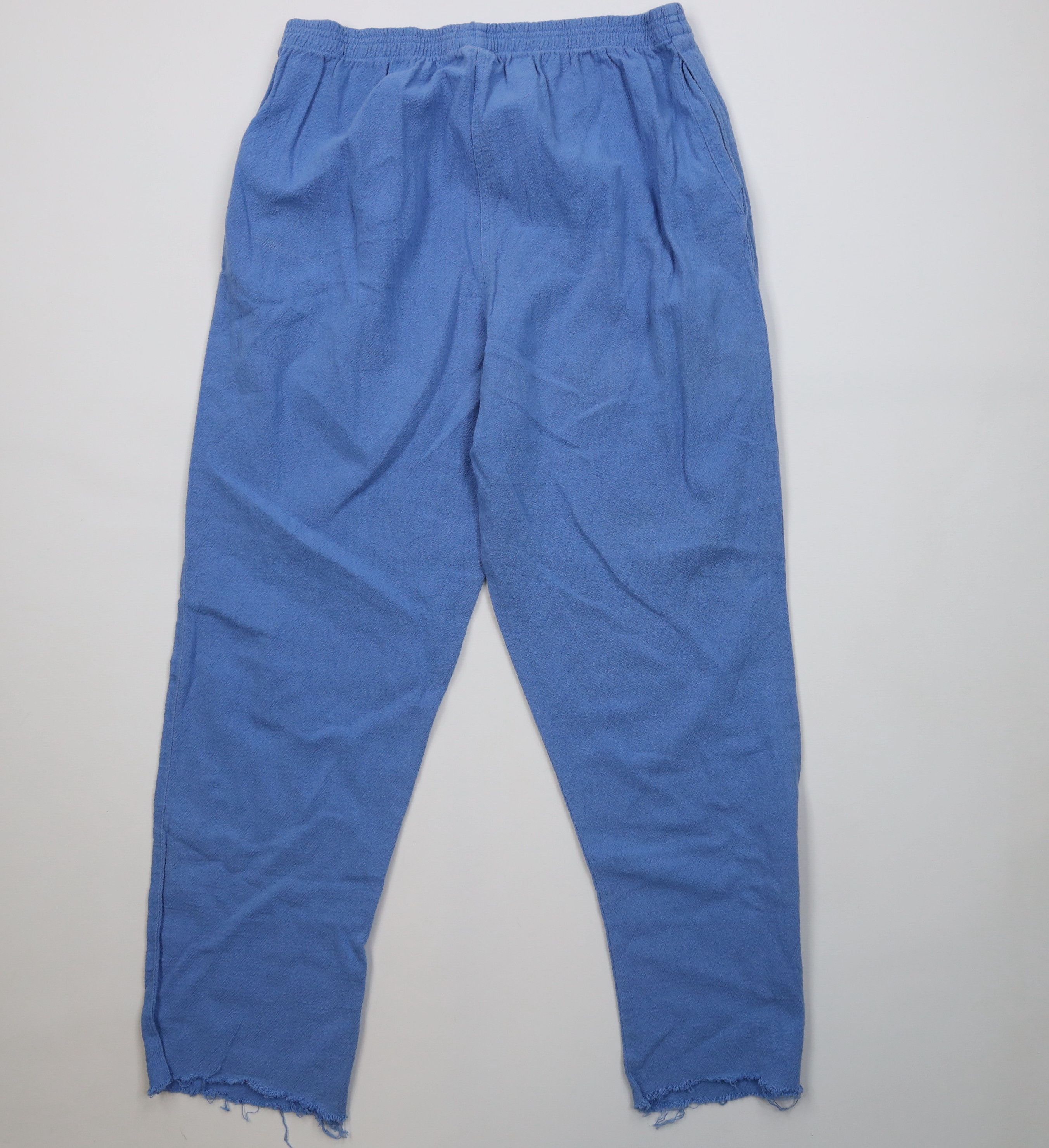 Vintage Vintage 90s Streetwear Gauzy Cotton Wide Leg Pants Blue USA Size 30" / US 8 / IT 44 - 9 Thumbnail