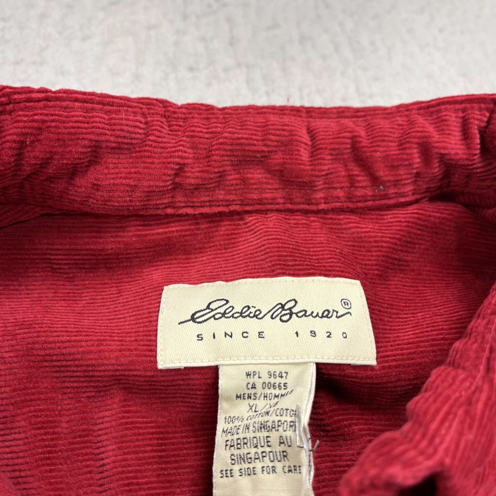 Eddie Bauer Vintage Eddie Bauer Mens XL Red Corduroy Button Long Sleeve Pocket 90s User: Vintage Eddie Bauer Red Corduroy Button-Up Mens XL Long Sleeve Pocket 90s Size US XL / EU 56 / 4 - 5 Thumbnail