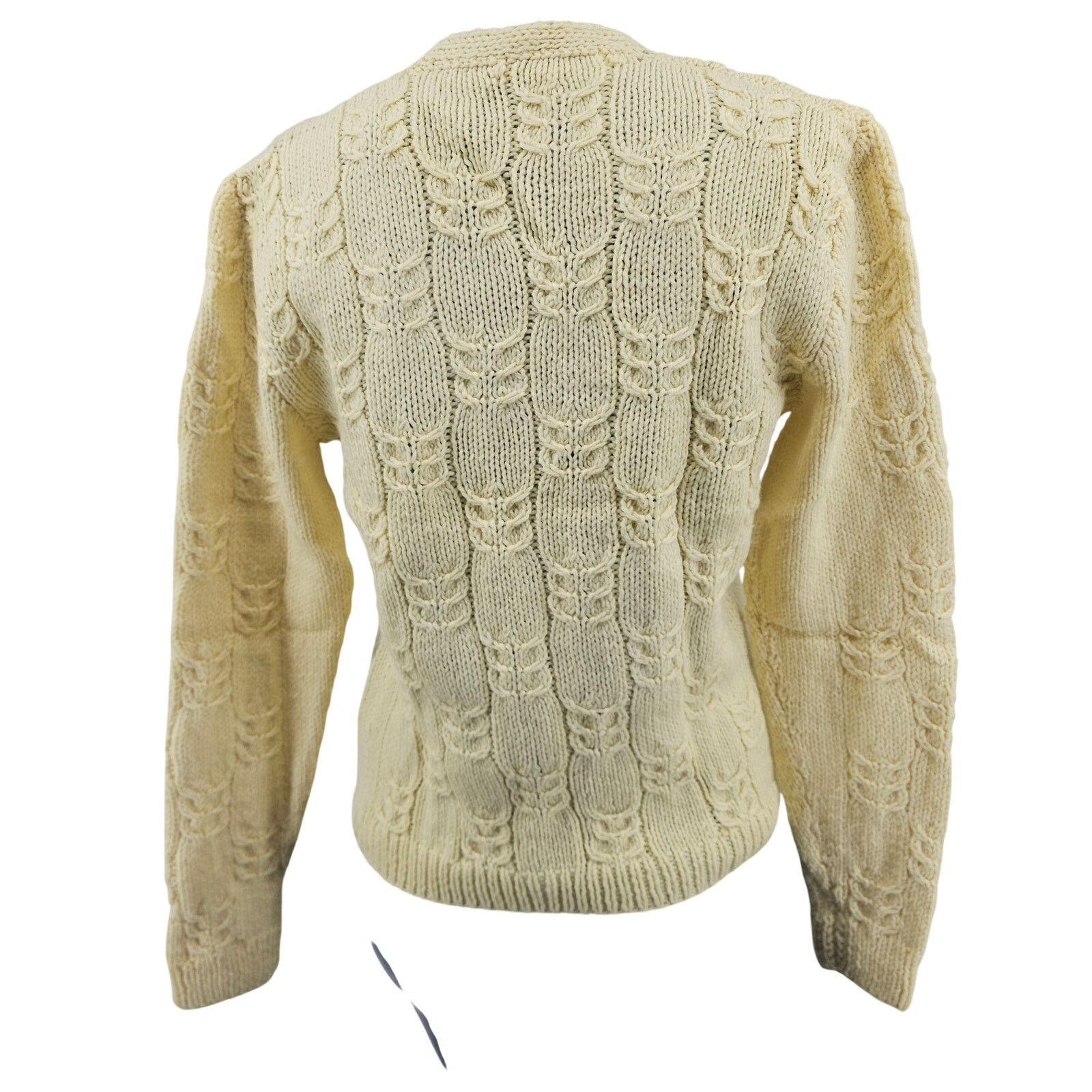 Vintage Vintage Wool Knit Cardigan Sweater Cream Beige Grannycore M Size M / US 6-8 / IT 42-44 - 2 Thumbnail