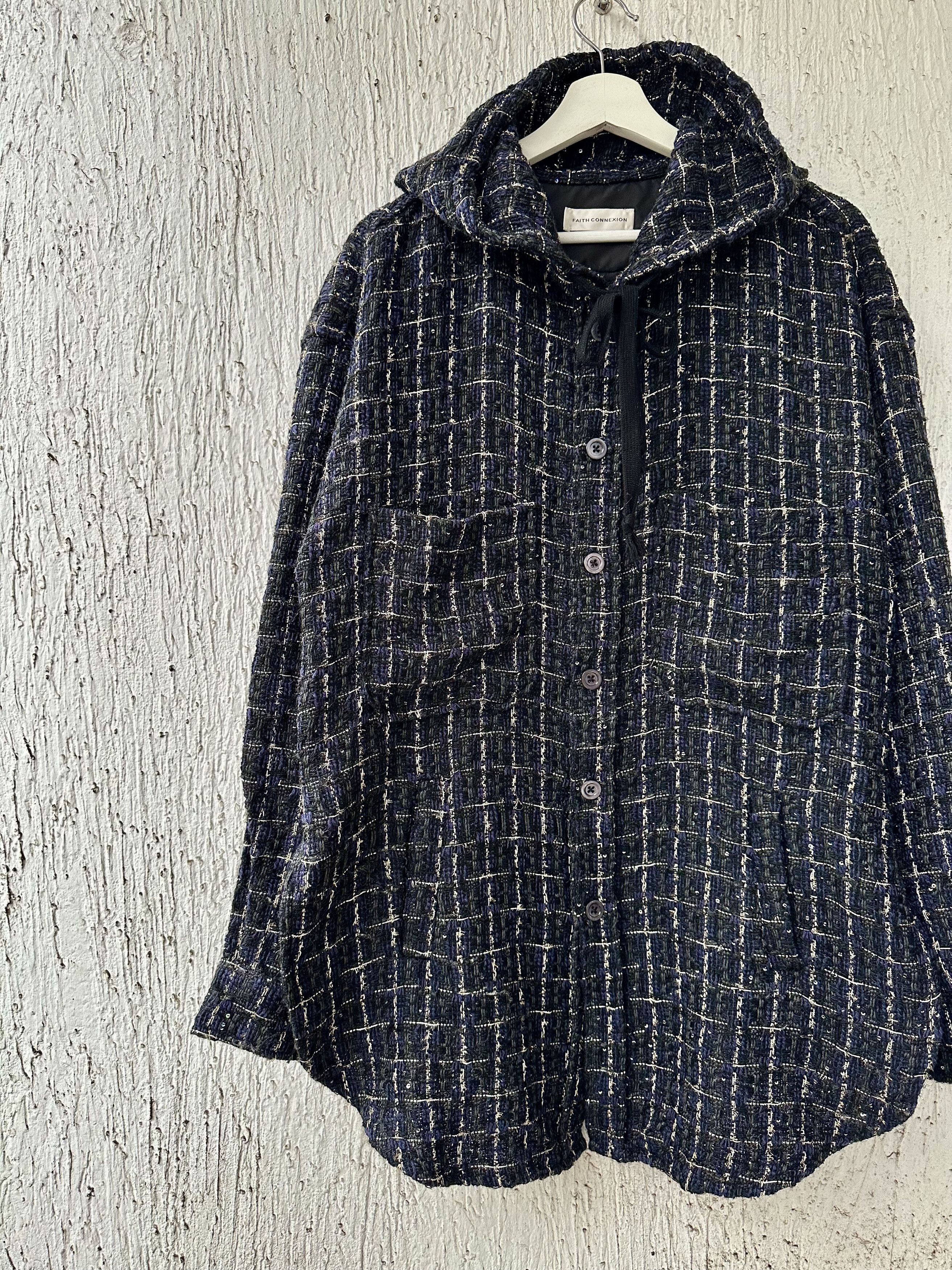 Faith Connexion tweed oversized hooded shirt Size US S / EU 44-46 / 1 - 3 Thumbnail
