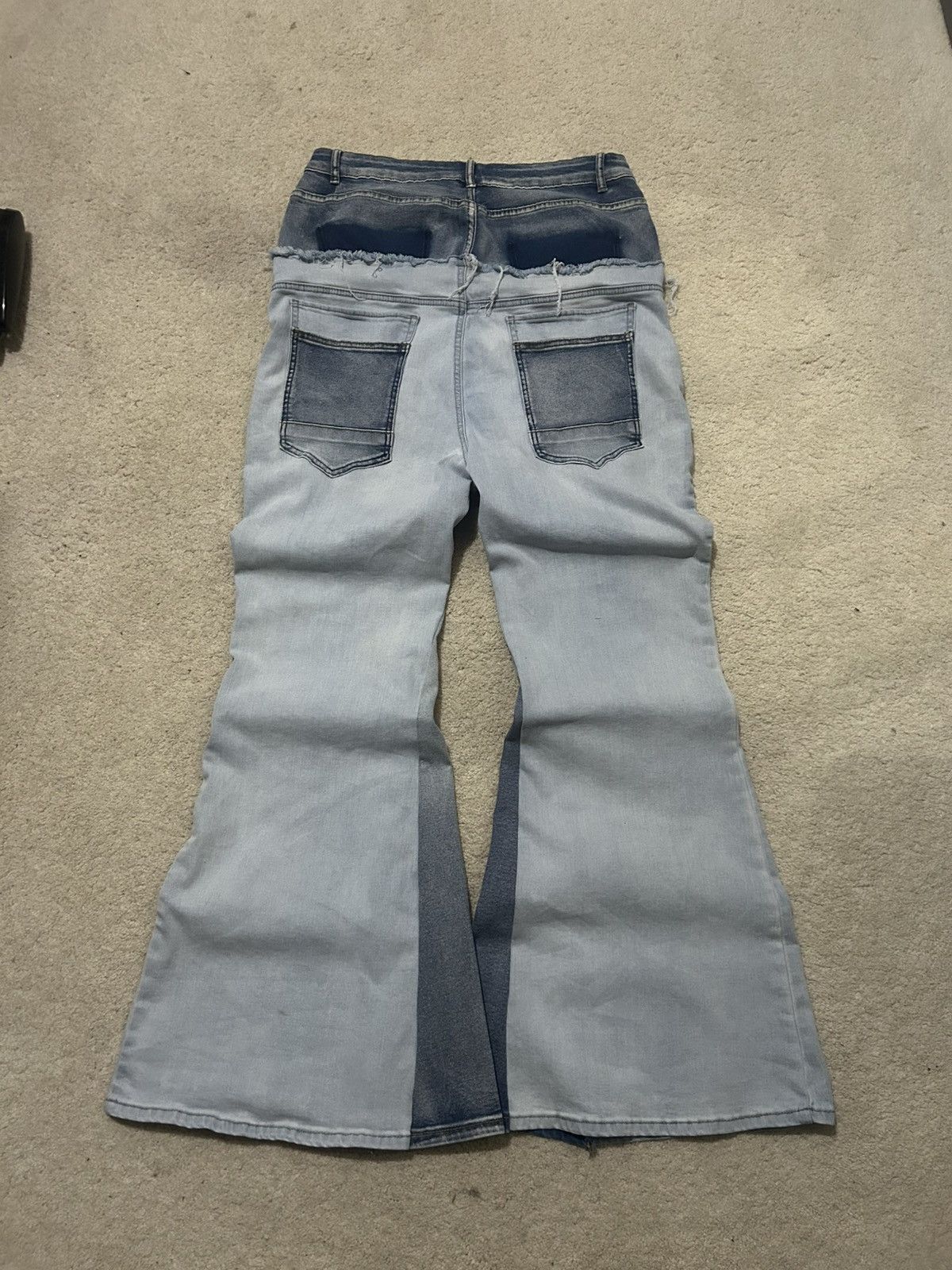 Other BLUE WASHED X CUSTOM DOUBLE WAISTED FLARED DENIM Size US 34 / EU 50 - 1 Thumbnail