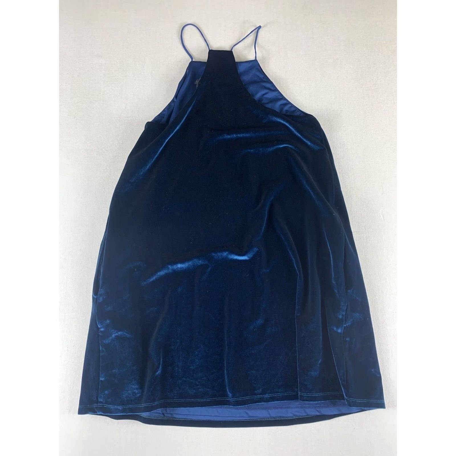 NBD NBD Dress Womens Small Blue Velour Sleeveless Size S / US 4 / IT 40 - 4 Thumbnail