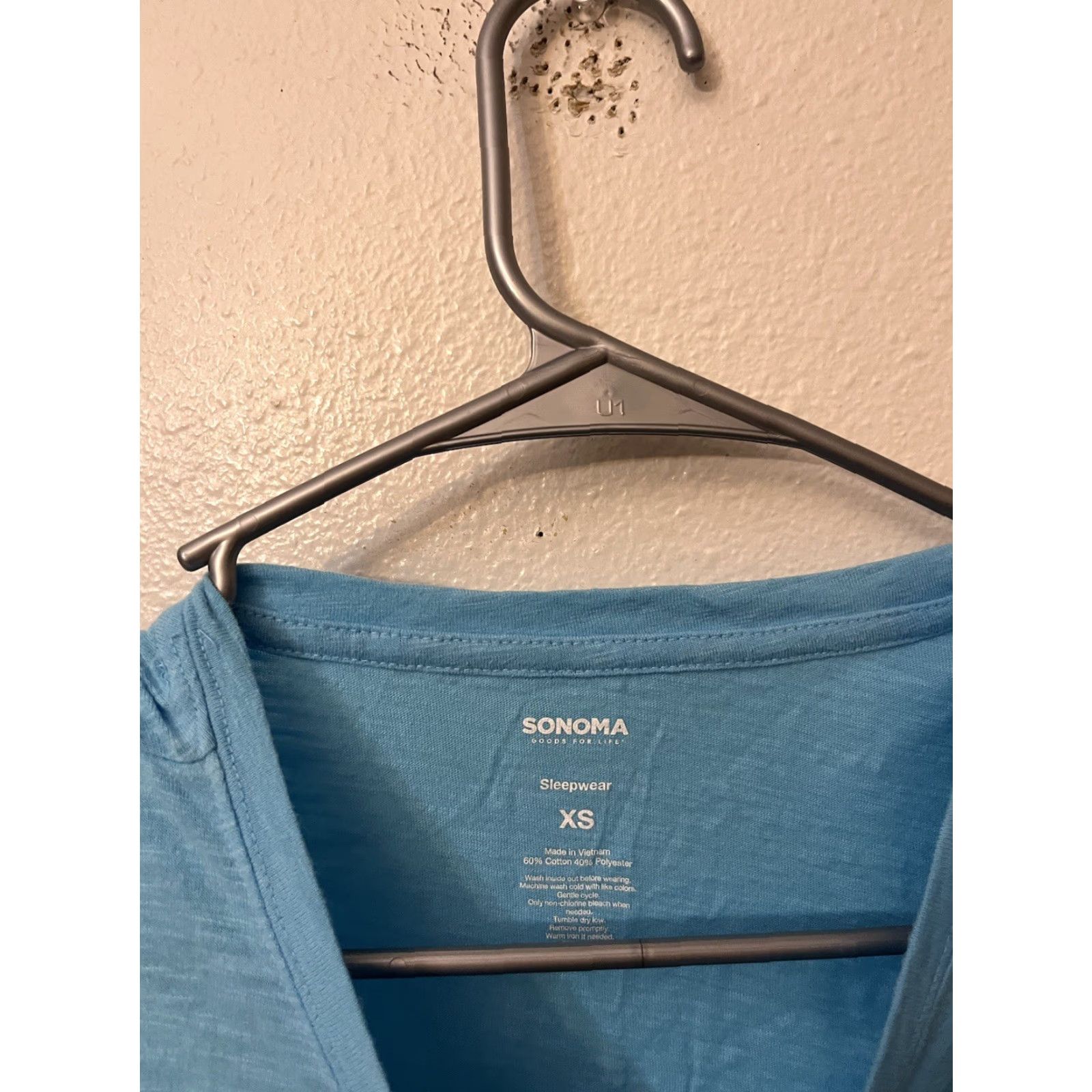 Vintage Sonoma T-Shirt Women XS Blue Cotton Short Sleeve Sleepwear Relaxed Fit Size XS / US 0-2 / IT 36-38 - 3 Thumbnail