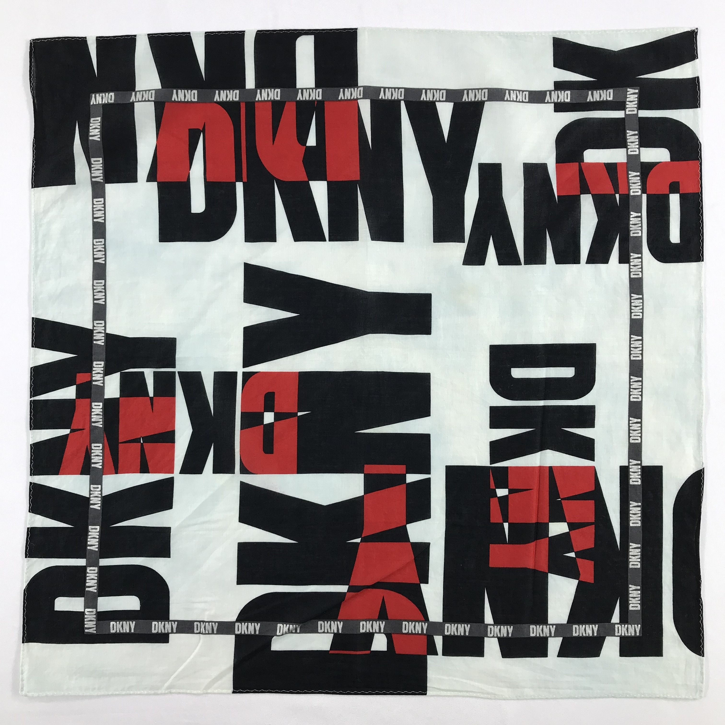 DKNY × Vintage DKNY Bandana / Handkerchief / Neckerchief - S2101 Size ONE SIZE - 1 Thumbnail