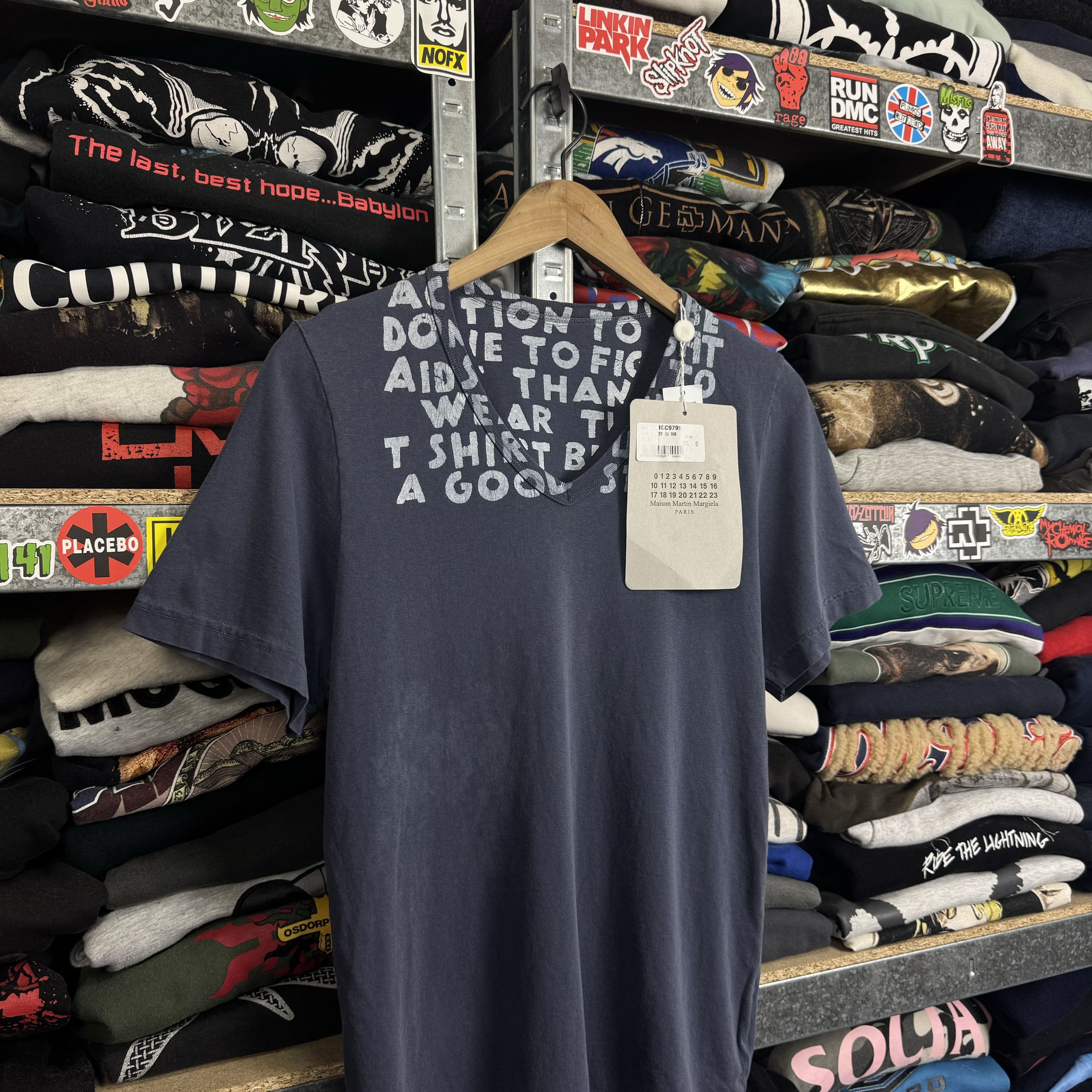 Maison Margiela MAISON MARTIN MARGIELA AIDS AWARENESS GARMENT DYED T-SHIRT Size US S / EU 44-46 / 1 - 2 Thumbnail