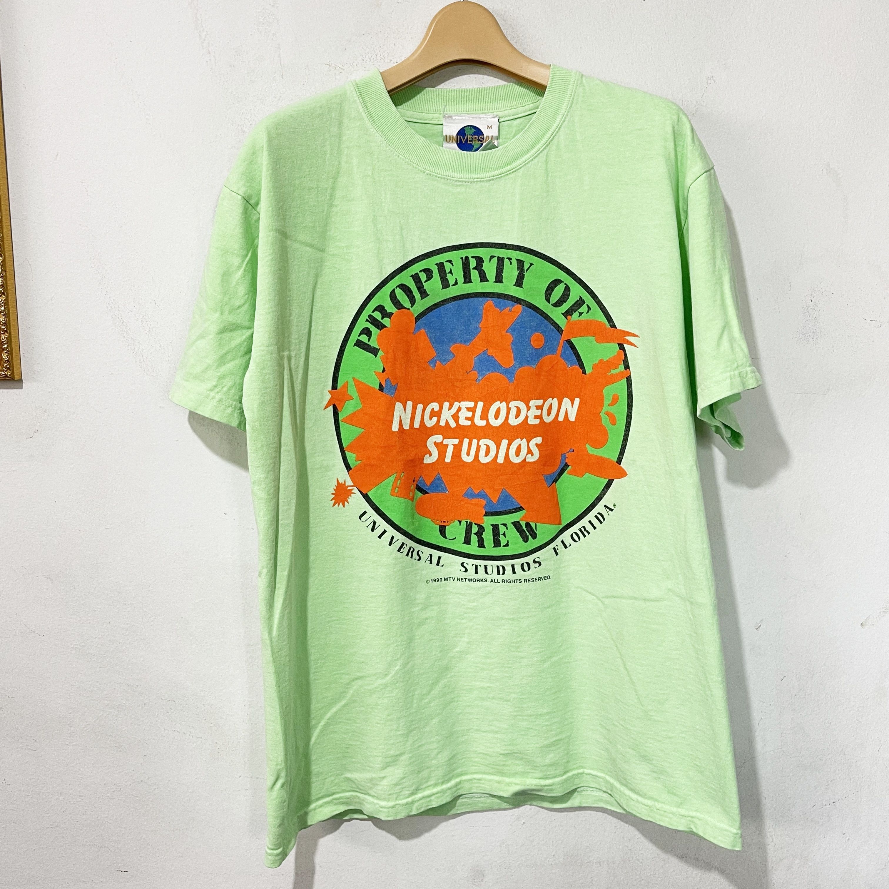 Universal Studios Vintage 1990 Nickelodeon Studios Crew T-Shirt Size US M / EU 48-50 / 2 - 1 Thumbnail