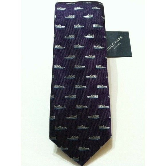 Cole Haan COLE HAAN MENS NEW PURPLE 100%SILK TIE WIDTH: 2 7/8" Size ONE SIZE - 1 Thumbnail