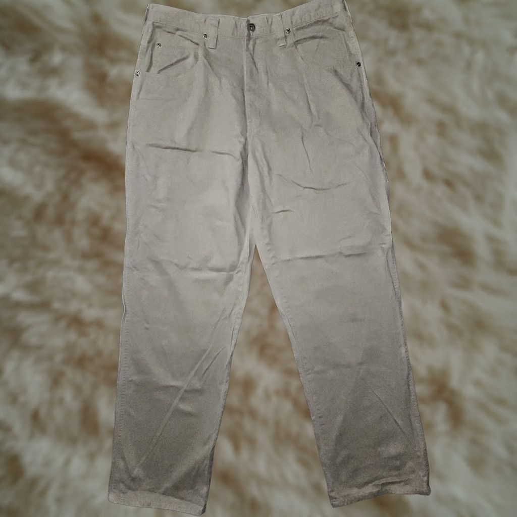 Wrangler VINTAGE Wrangler Carpenter Jeans Men's 34x34 Khaki Mid Rise Casual Workwear Wrangler Jeans Mens 34 Khakis Mid Rise Pockets 32 Inseam Beige Size US 34 / EU 50 - 1 Thumbnail