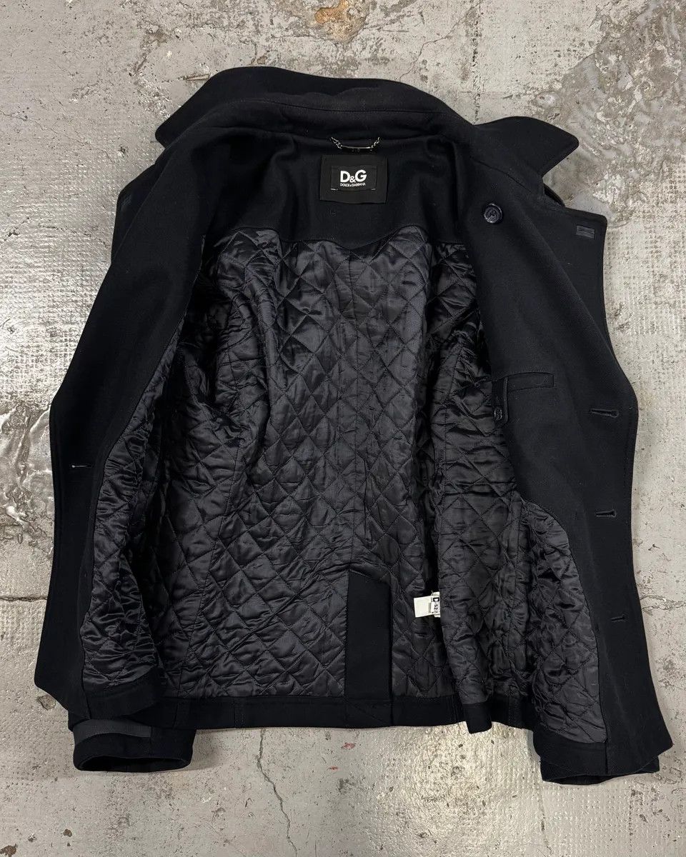 Dolce & Gabbana 2000s Dolce & Gabbana Black Peacoat Officer Jacket Size US M / EU 48-50 / 2 - 7 Thumbnail