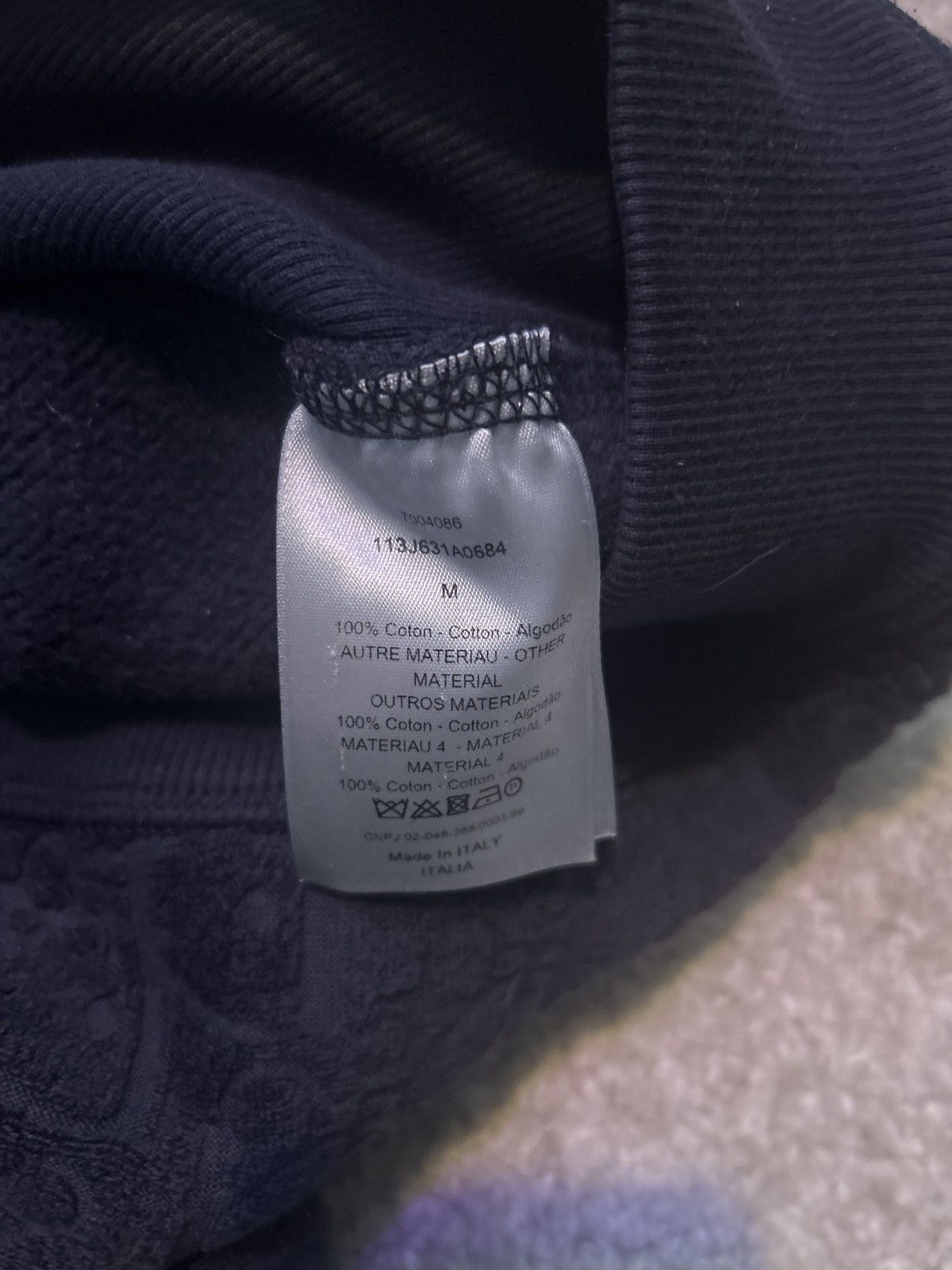 Christian Dior Monsieur Christian Dior Navy Oblique Towel Hoodie Size US M / EU 48-50 / 2 - 2 Thumbnail