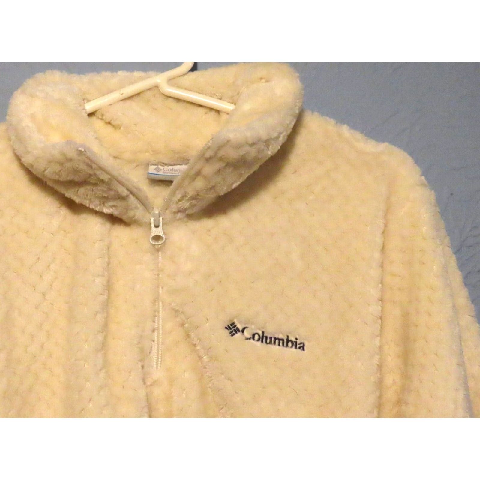 Vintage Columbia Womens 1/4 Zip Sherpa Fleece Pullover Long Sleeve Ivory Size L Size L / US 10 / IT 46 - 2 Thumbnail