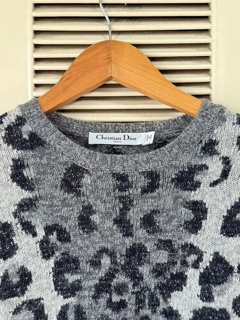 Dior Dior Leopard-print cashmere sweater Size XS / US 0-2 / IT 36-38 - 3 Thumbnail