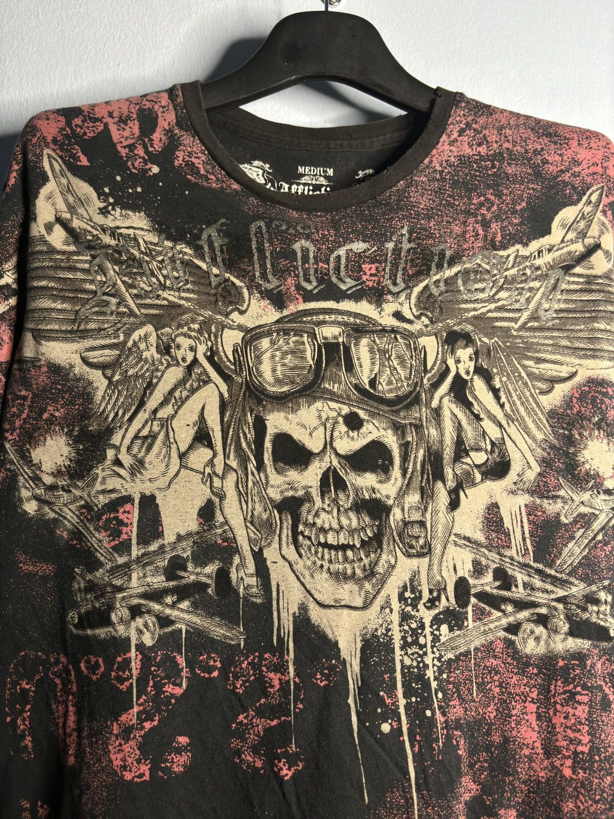 Affliction Affliction Skull Plane Angels Y2k Size US M / EU 48-50 / 2 - 4 Thumbnail