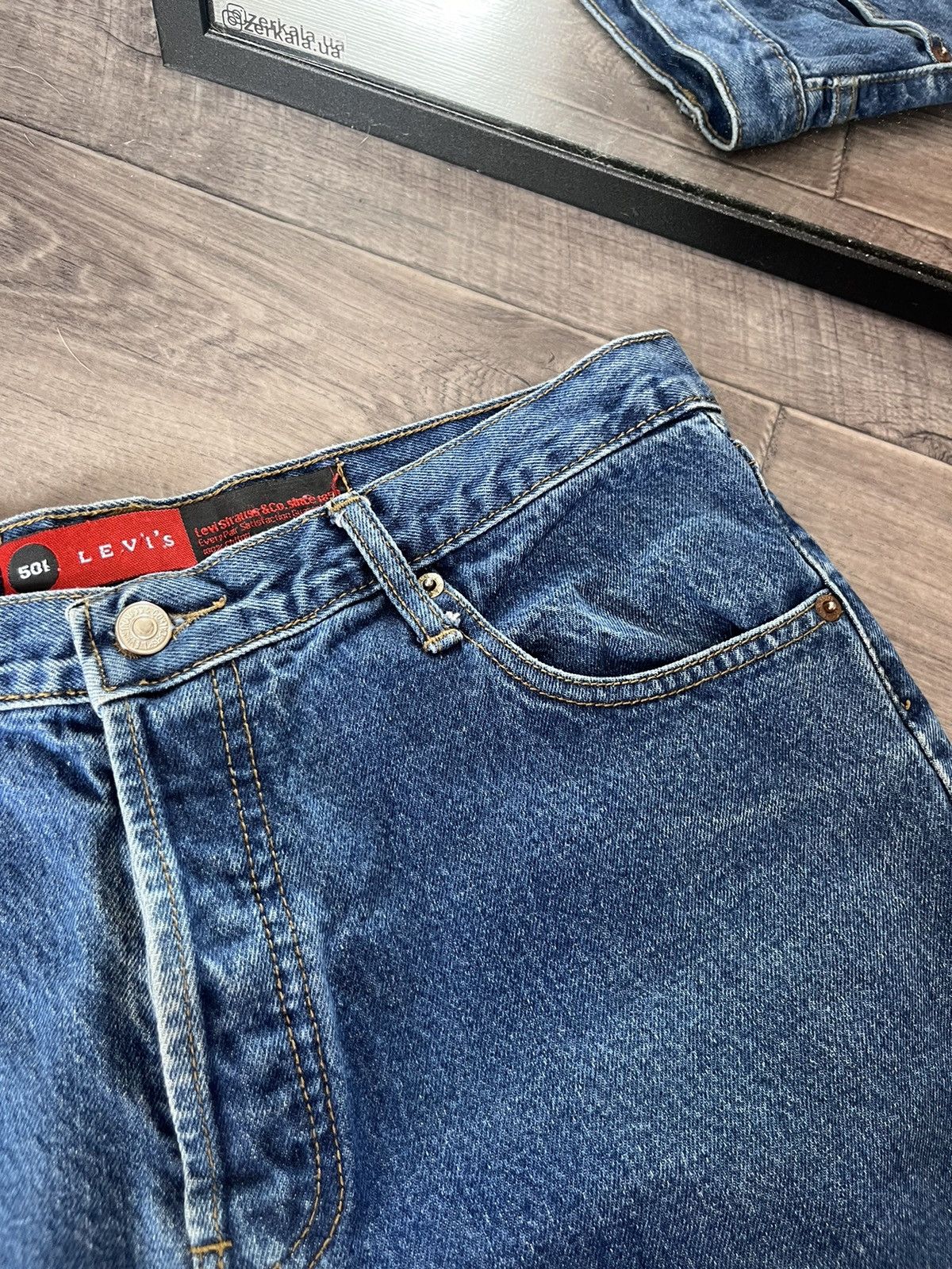 Levi's Vintage 90s Levi's 501 Blue Denim Jeans Size US 33 - 12 Thumbnail