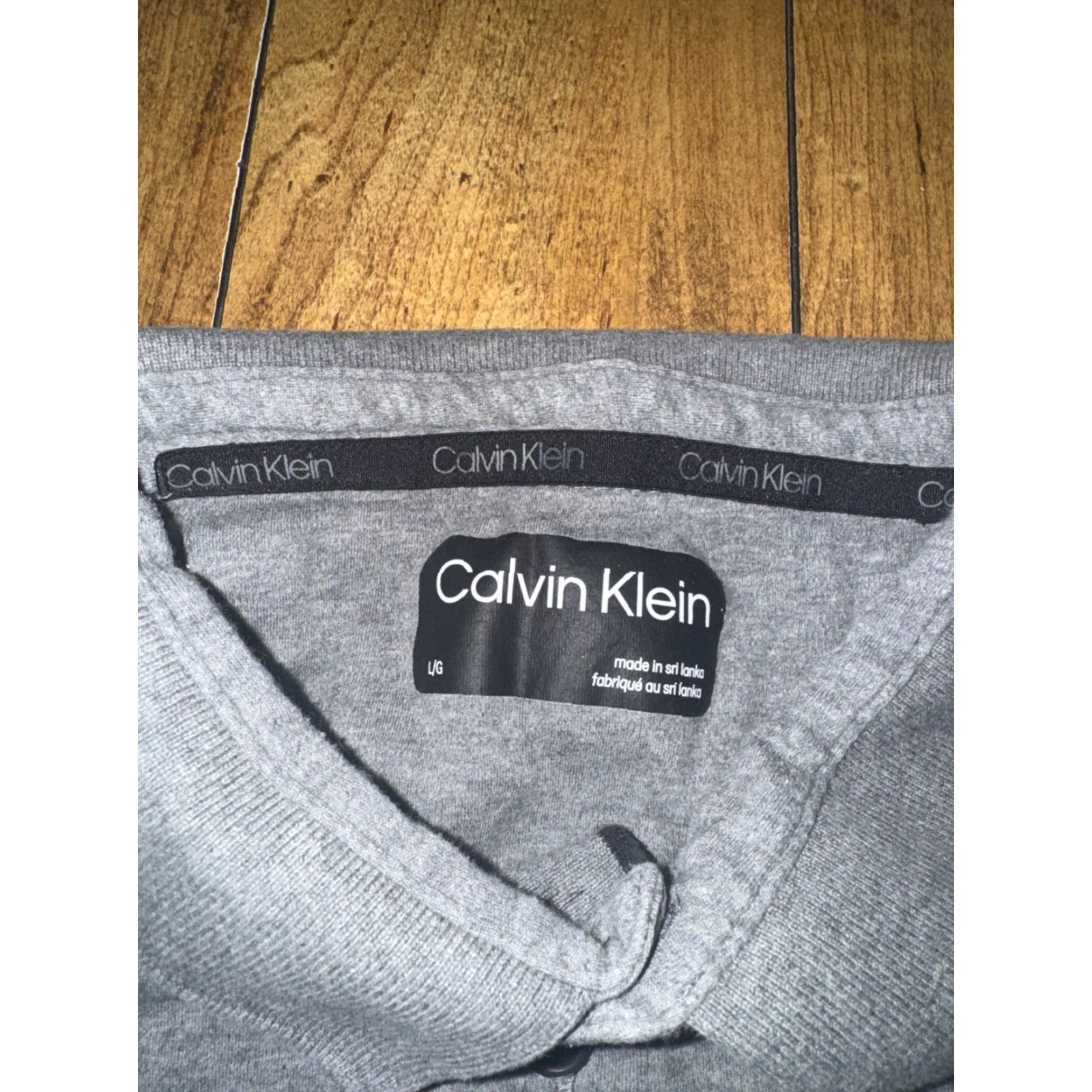 Calvin Klein Calvin Klein Polo Shirt Grey L Adult Men Regular Color Grey 20x24 Large Size US L / EU 52-54 / 3 - 4 Thumbnail