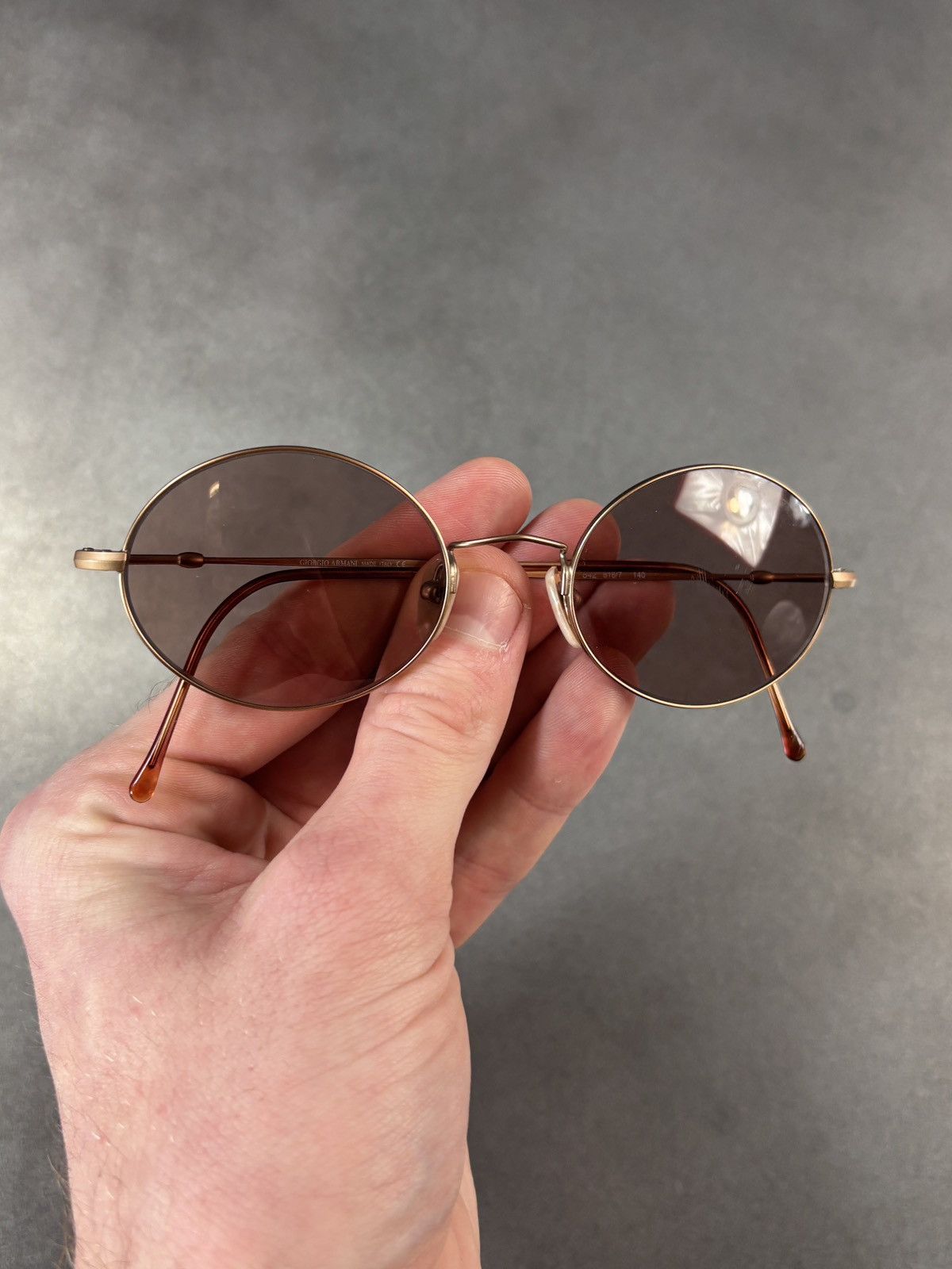 Giorgio Armani 1990s Giorgio Armani Sunglasses 642 Vintage Oval Old Money Size ONE SIZE - 1 Thumbnail