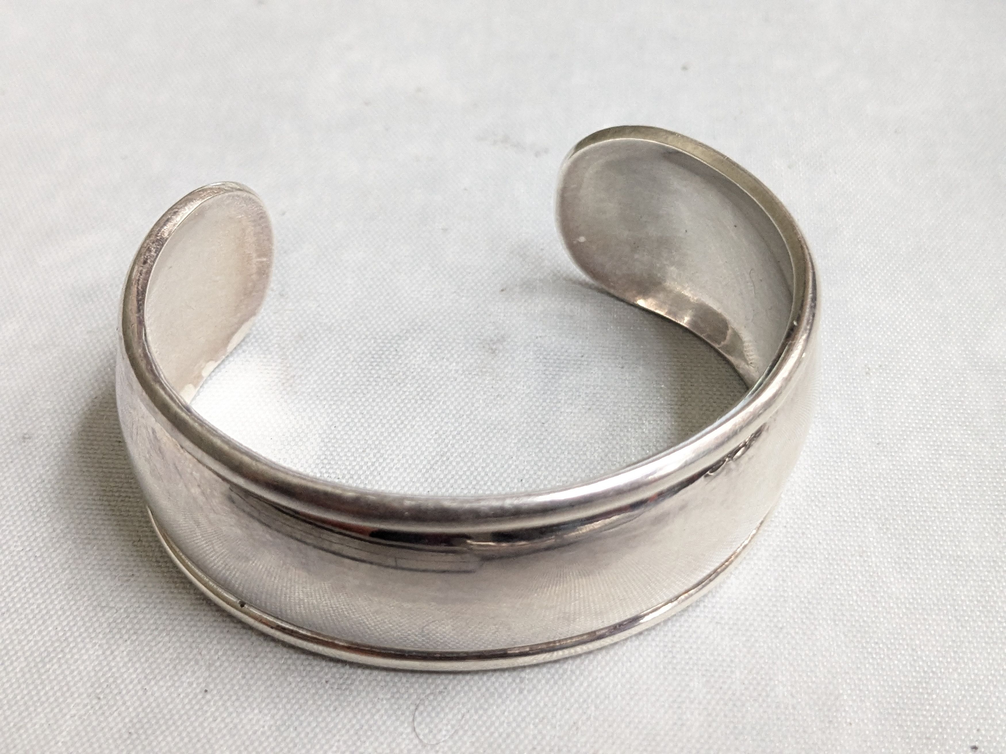 Jewelry Vintage Sterling Silver Cuff Bracelet 6" Mexico Size ONE SIZE - 6 Thumbnail