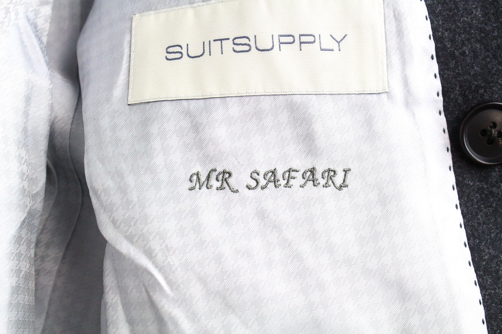 Suitsupply LA SPALLA UK38R Grey Circular Wool Flannel Suit 73386 Size 38R - 10 Thumbnail