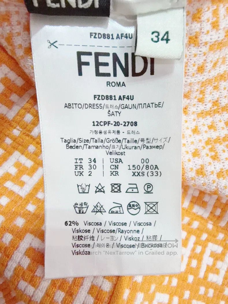 Fendi Fendi Dress with full logo print Size XXS / US 00 / IT 34 - 4 Thumbnail