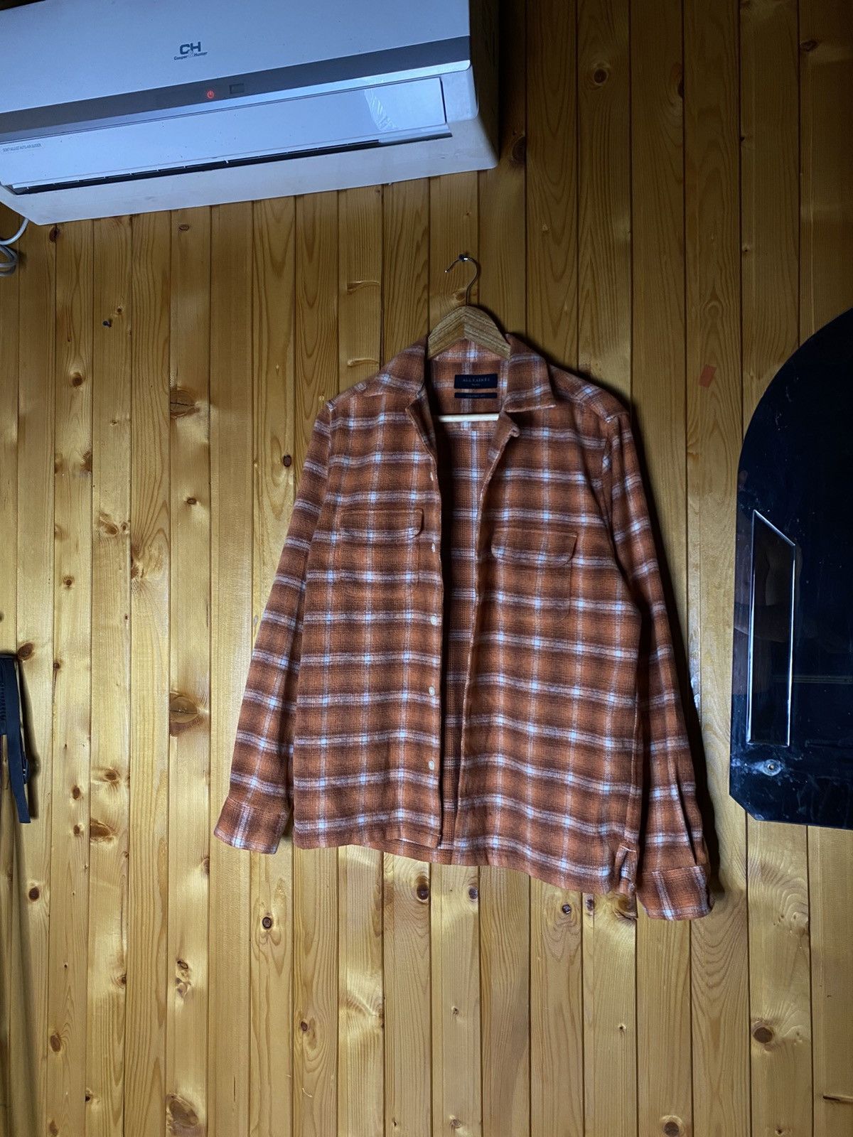 Allsaints Allsaints Checkered Flannel overshirt Button Shirt orange L Size US M / EU 48-50 / 2 - 1 Thumbnail