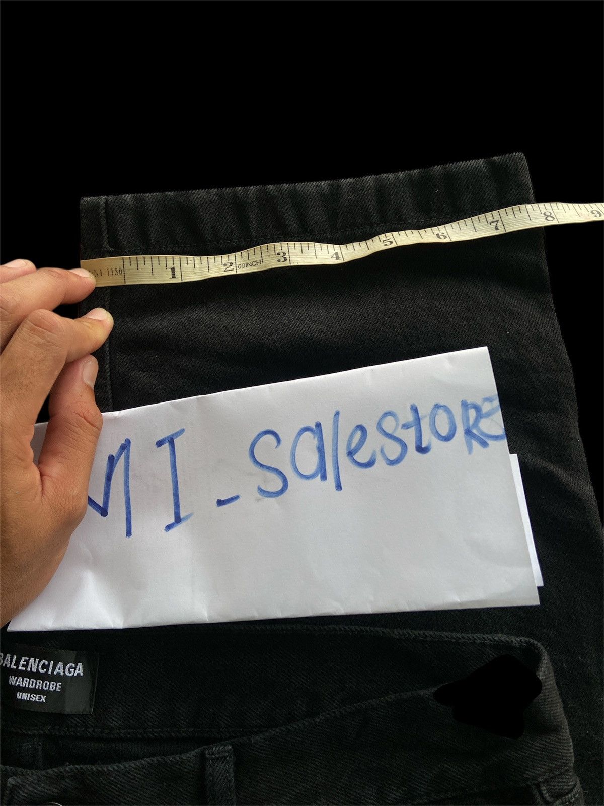 Balenciaga Balenciaga Wardrobe Unisex Black Denim Jeans Size US 32 / EU 48 - 15 Thumbnail