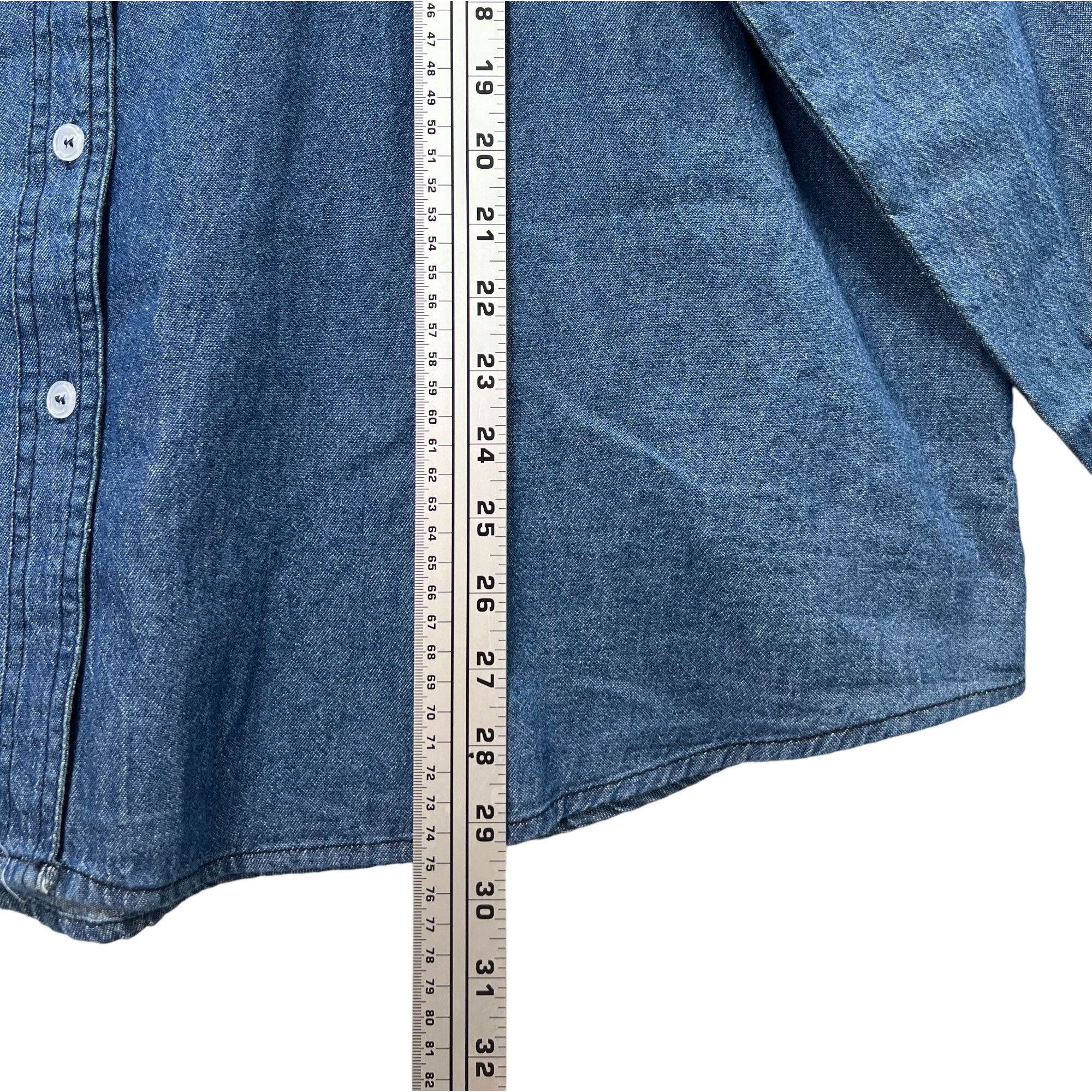 rue21 Rue 21 - Women's Chambray Long Sleeve Button Down Shirt With Size XXL / US 16-18 / IT 52-54 - 6 Thumbnail