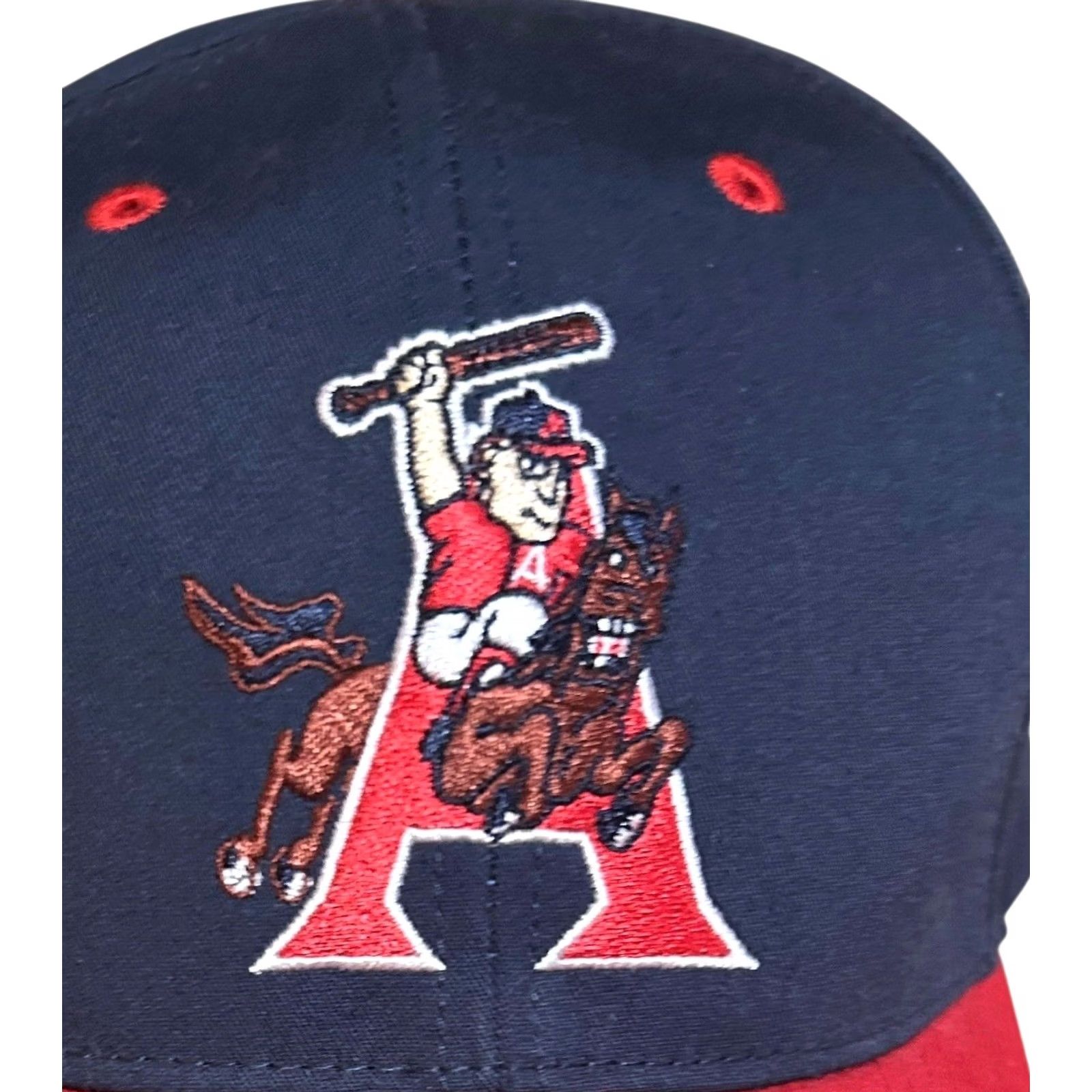 Vintage VINTAGE Arkansas Travelers Baseball Hat Cap Y2K Minor League Blue & Red Mens Adjustable One Size Cotton Polyester Canvas Knit Bre athable Size ONE SIZE - 3 Thumbnail