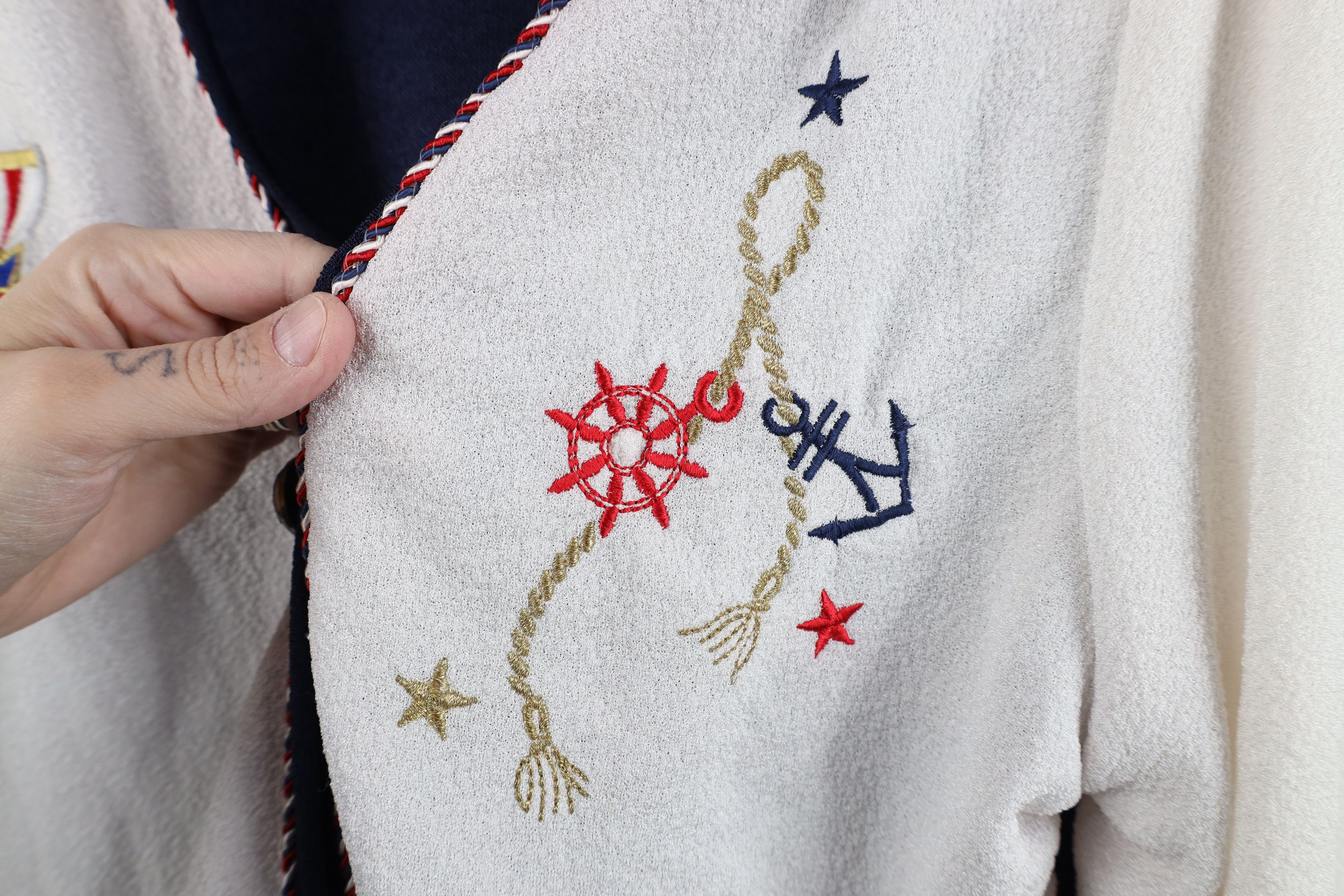 Vintage Vintage 90s Streetwear Sailboat Knit Cardigan Sweater USA Size M / US 6-8 / IT 42-44 - 4 Thumbnail