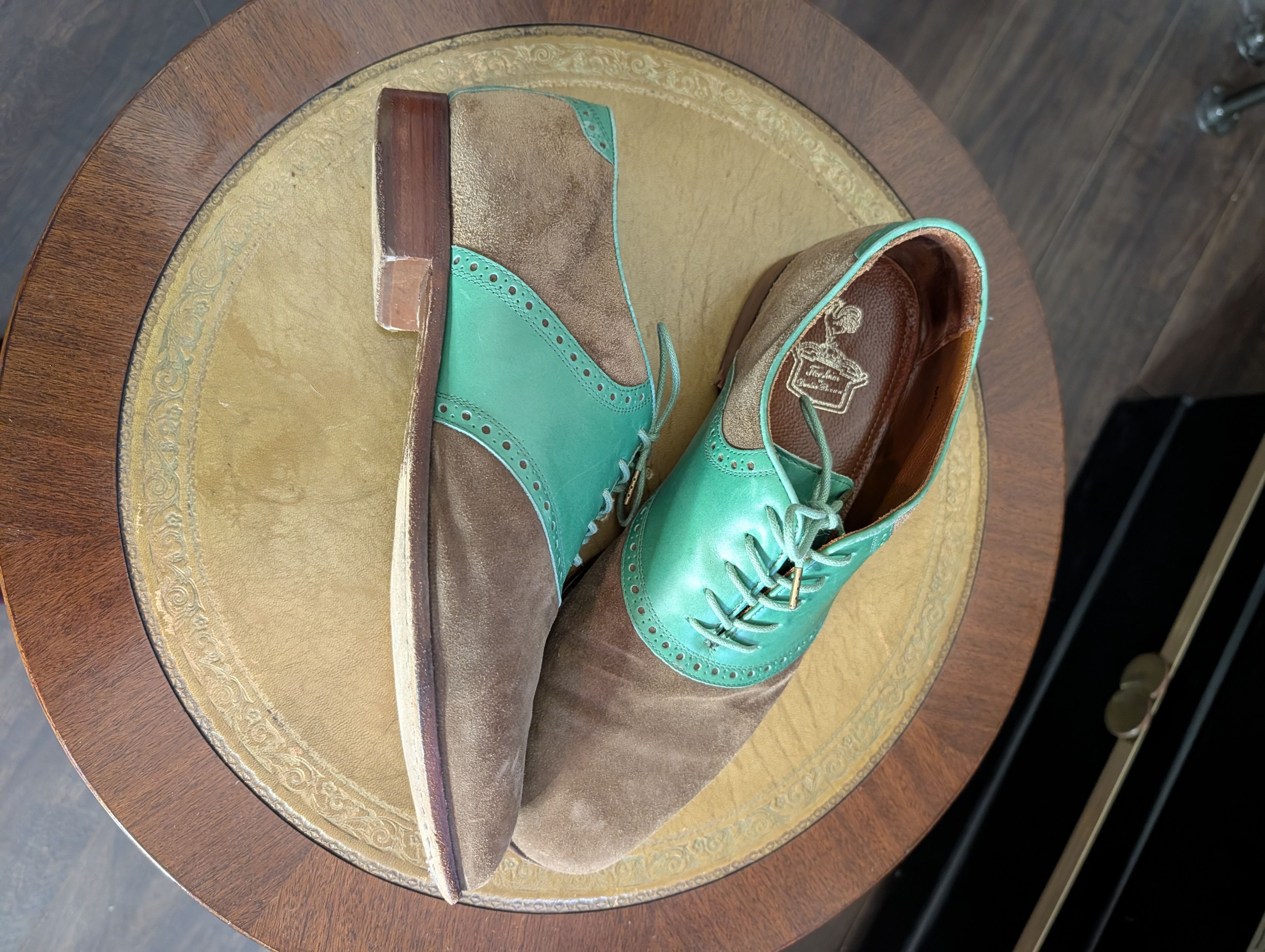 Florsheim FLORSHEIM BY DUCKIE BROWN leather brogue bowling shoes brown Size US 12 / EU 45 - 13 Thumbnail