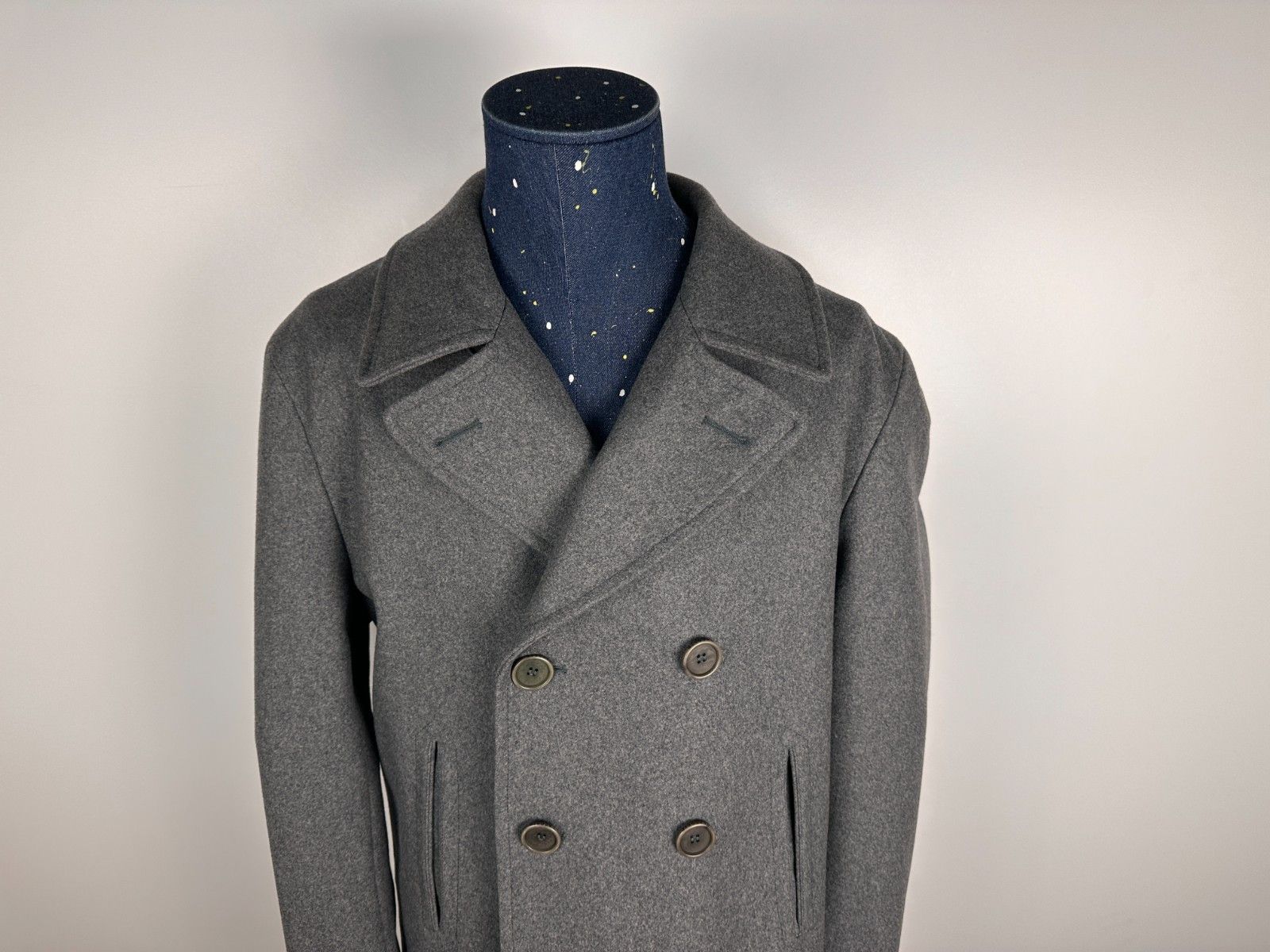 Lacoste Lacoste Wool Double Breasted Coat Grey Mens Size XL Size US XL / EU 56 / 4 - 2 Thumbnail