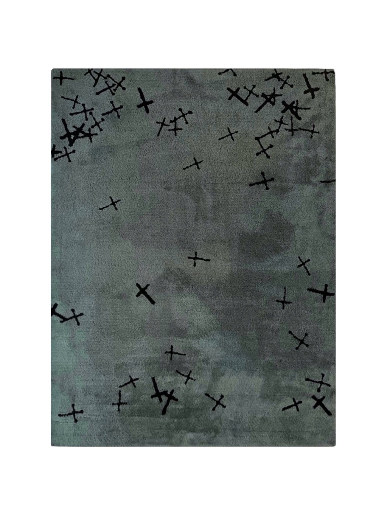 Undercover AW02 Witches Cell Division Grey Crosses Rug | Grailed