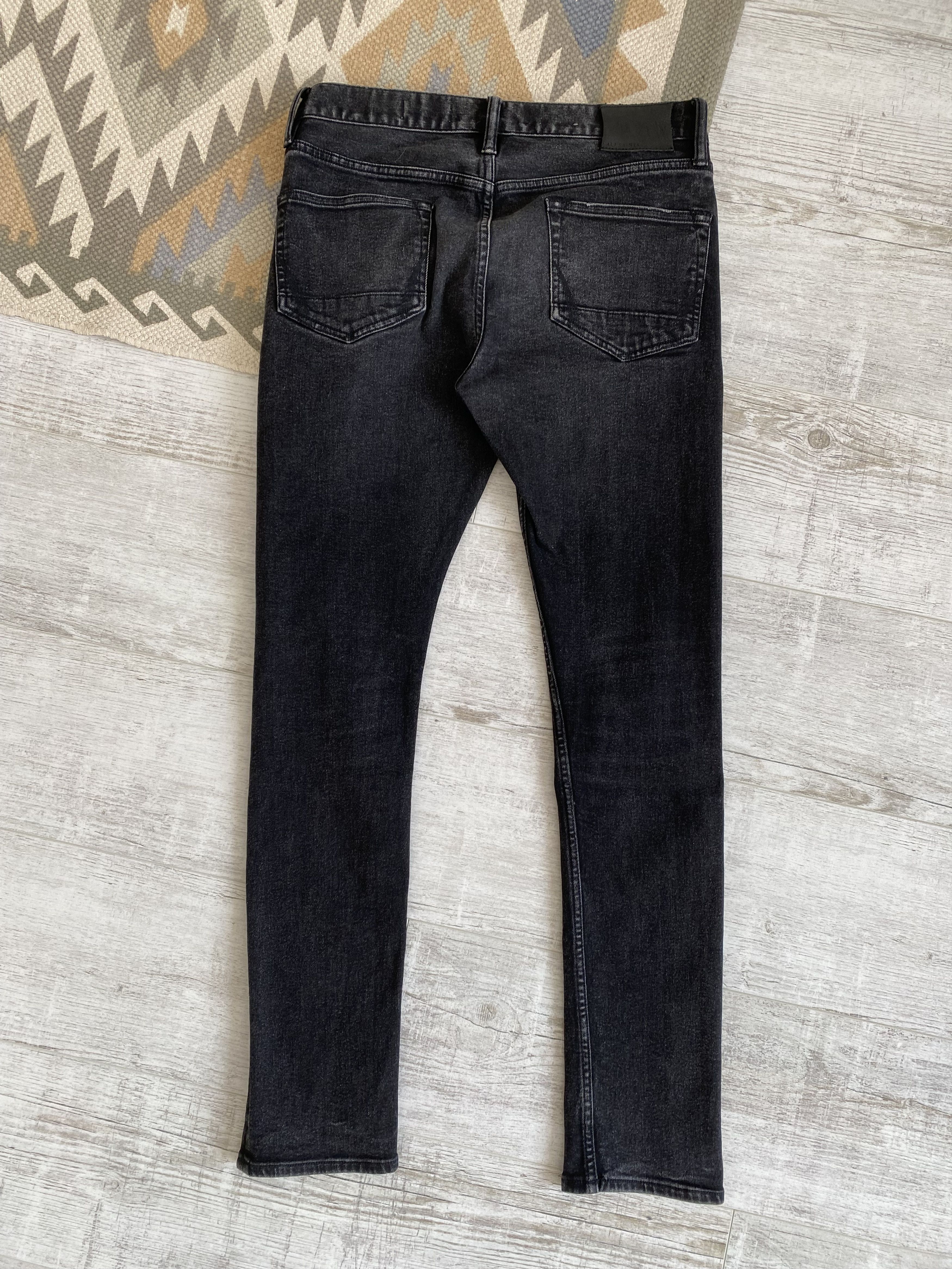 Allsaints Allsaints Cotton Black Washed Slim Denim Jeans Pants Size US 31 - 6 Thumbnail