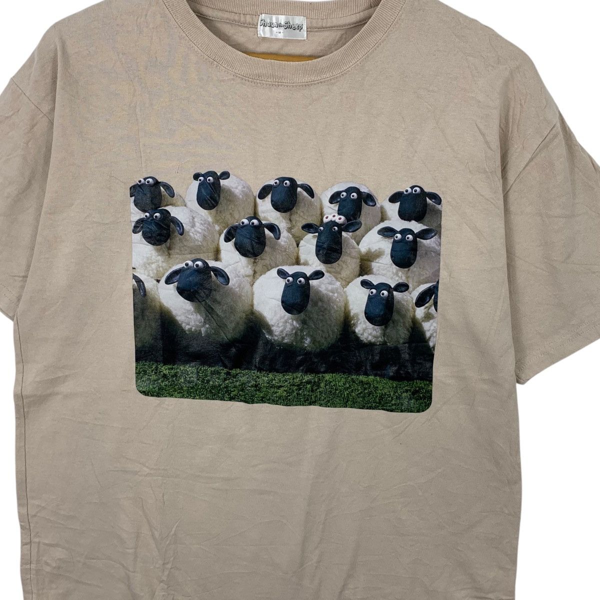 Vintage SHAUN THE SHEEP Cartoon Wallace Gromit Tee Shirt Top Size M / US 6-8 / IT 42-44 - 3 Thumbnail