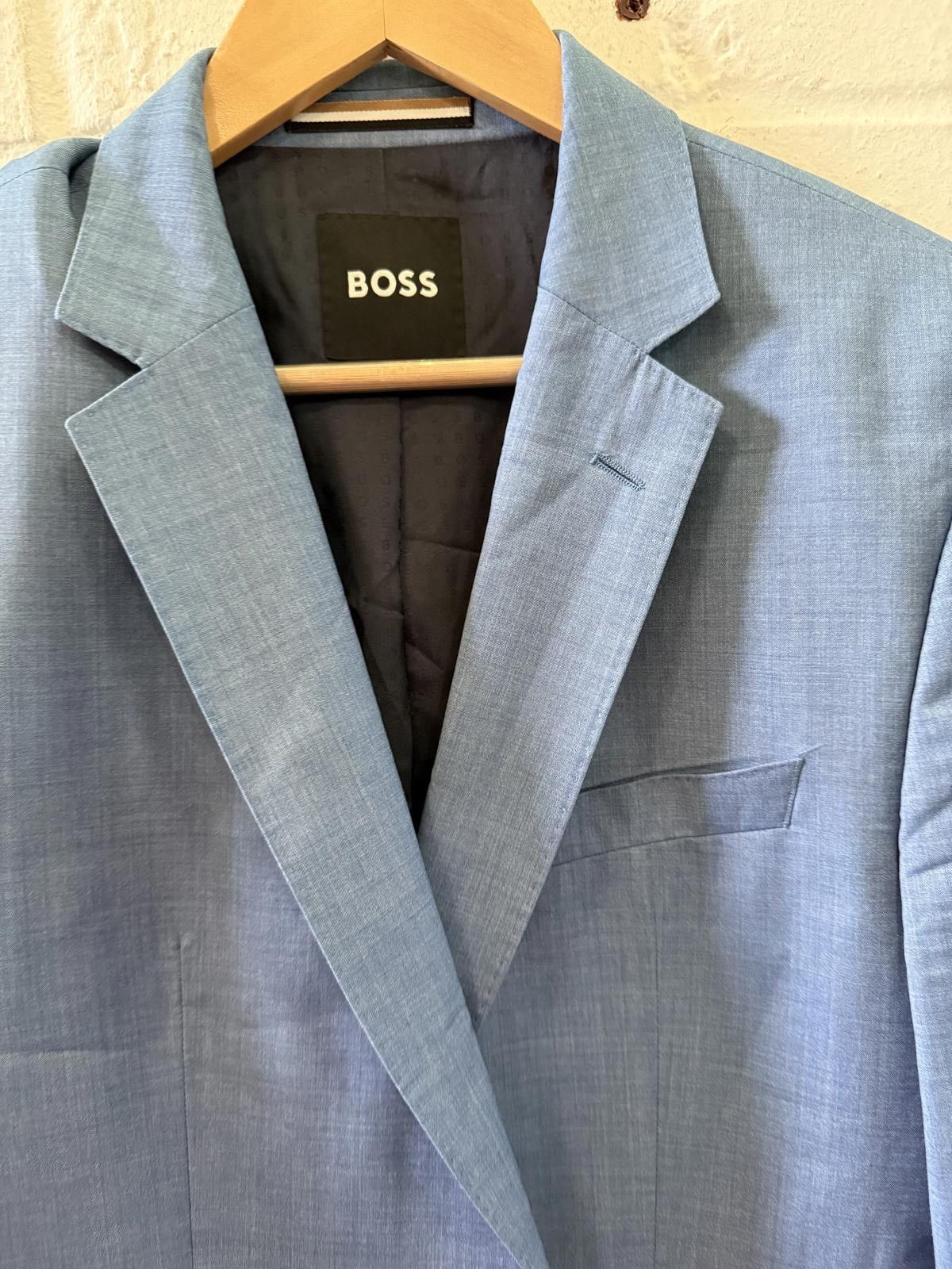 Hugo Boss BOSS Extra Slim Fit Blazer - Elegant Light Blue Size 42R - 2 Thumbnail
