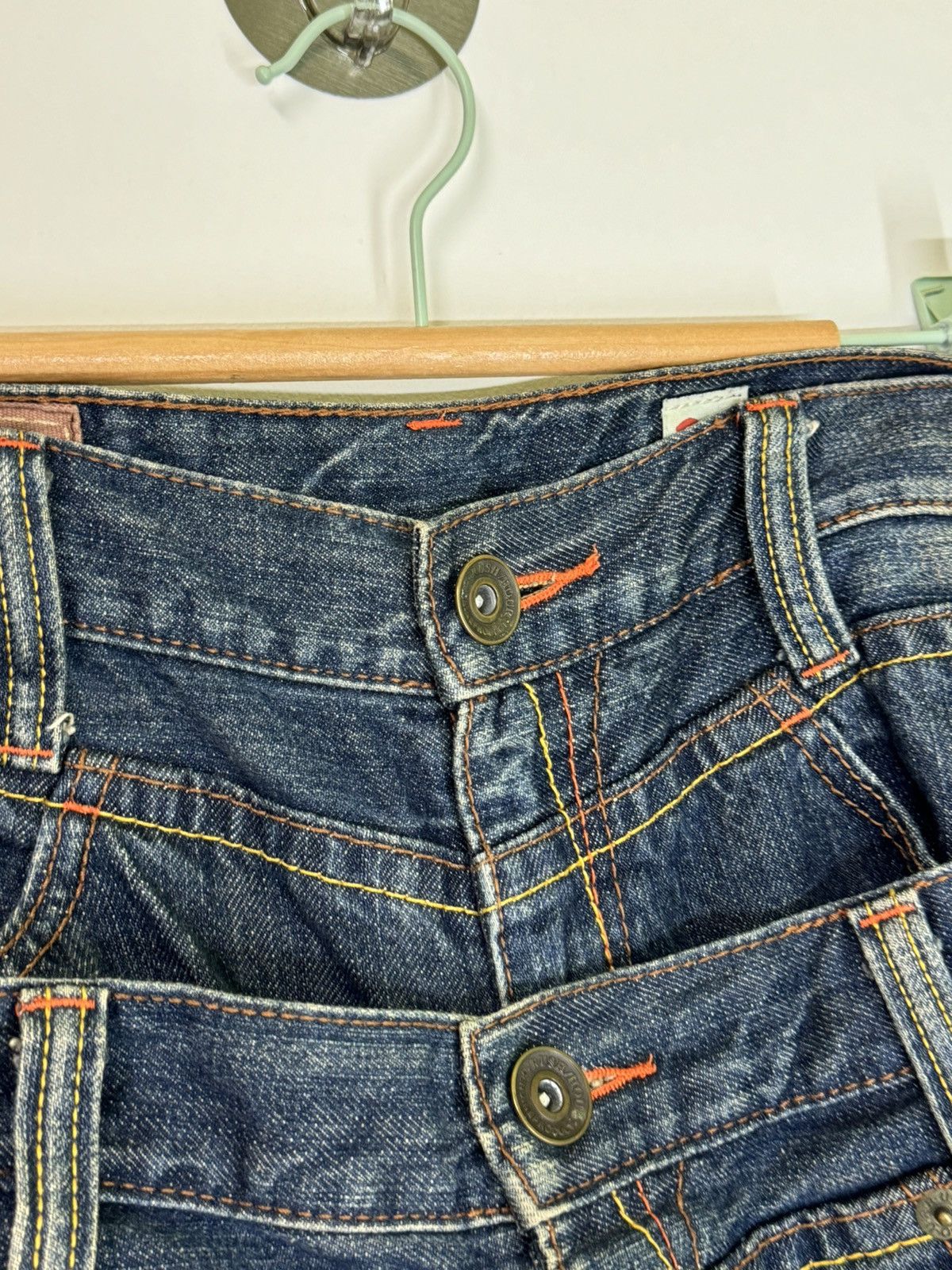 Hysteric Glamour × Japanese Brand Distressed Doube Waist Junya Watanabe Denim Jeans Size US 31 - 7 Thumbnail