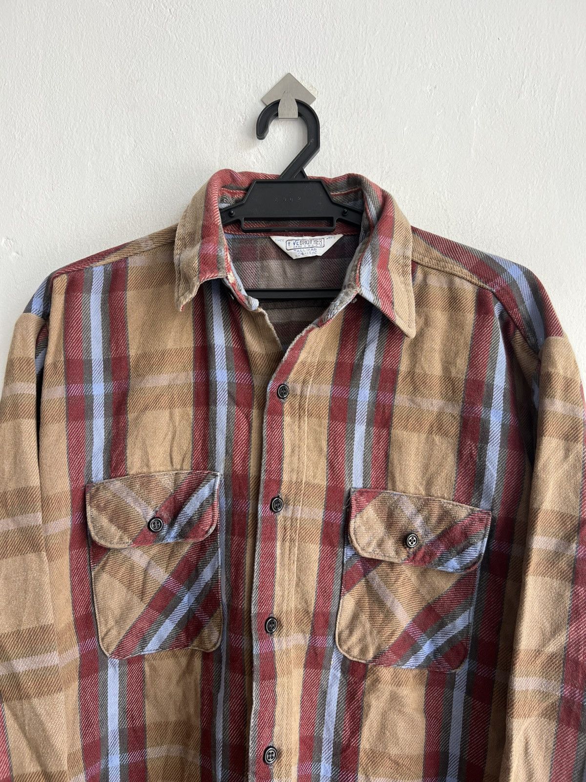 FiveBrother 1980s Five Brother Heavy Thick Cotton Tallman Flannel Shirt Size US L / EU 52-54 / 3 - 2 Thumbnail