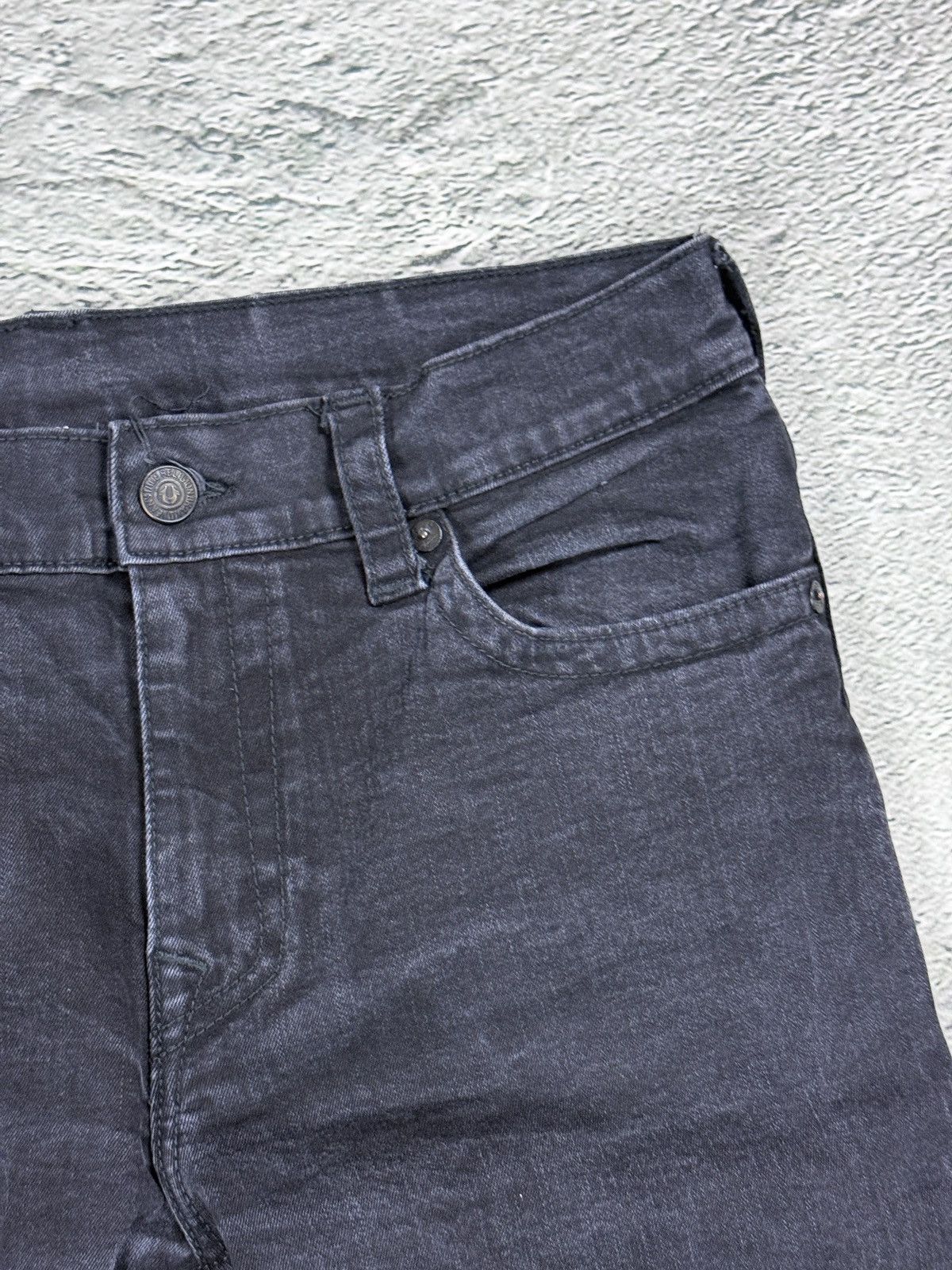 True Religion True Religion black jeans white horseshoe logo Y2K Rocco Size US 34 / EU 50 - 9 Thumbnail
