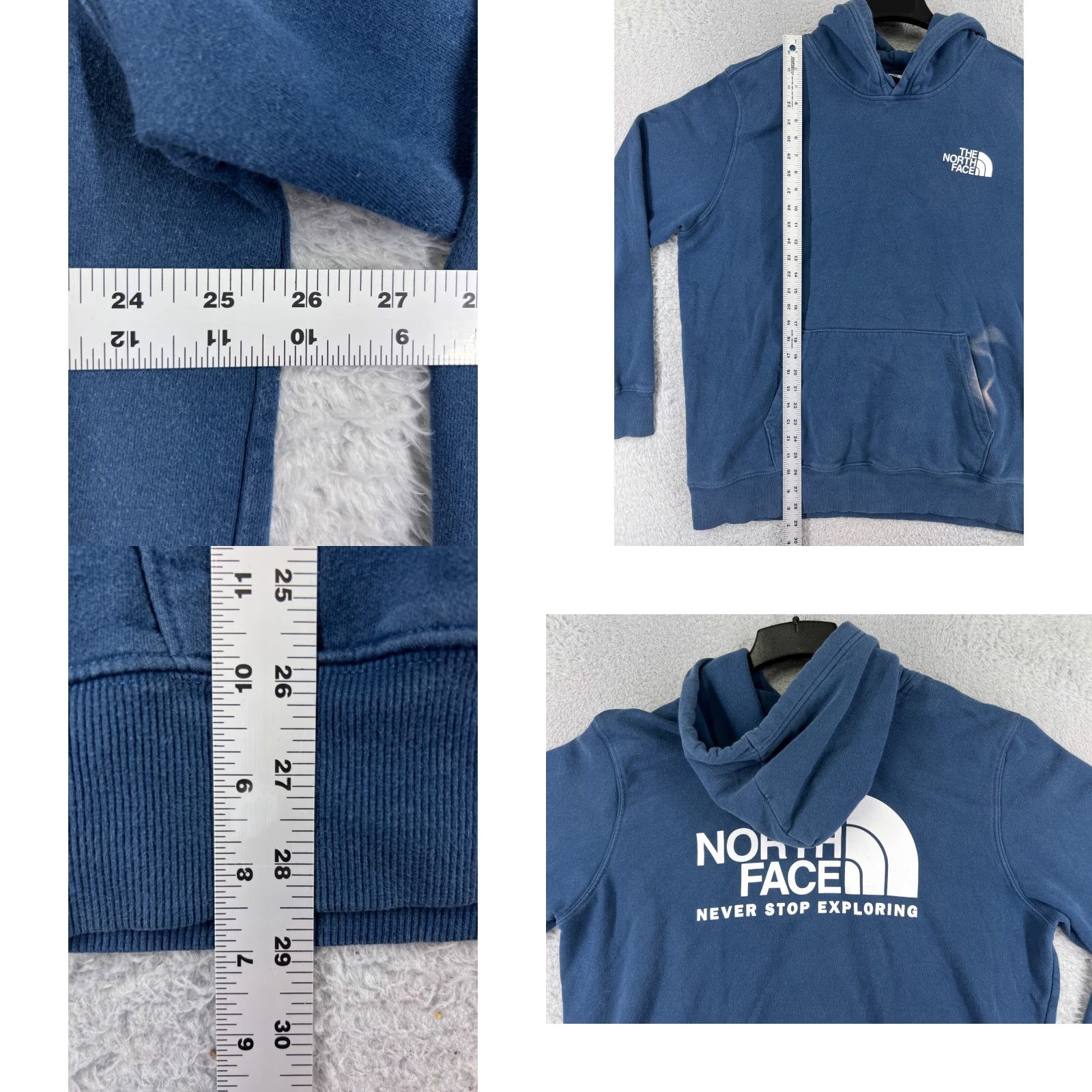 The North Face The North Face Hoodie Men XL Blue Cotton Blend Jersey Pullover Read – Logo, Pockets, Crew Neck, Drawstring? Size US XL / EU 56 / 4 - 9 Thumbnail