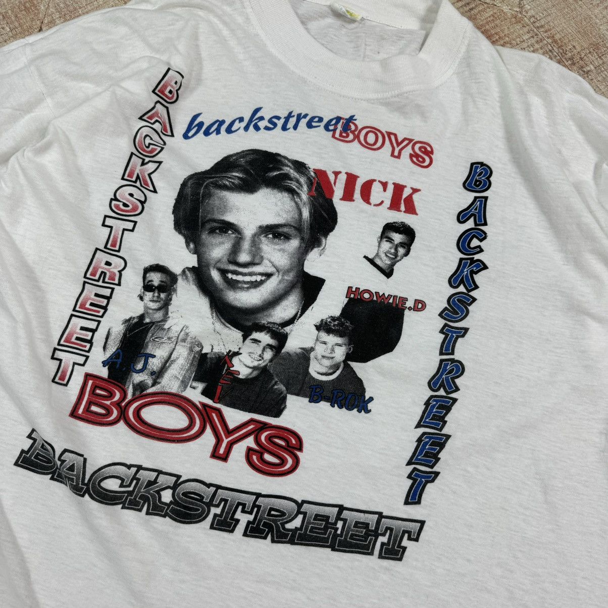 Band Tees × Vintage Vintage 90s Backstreet Boys Single Stitch Full Print Boxy Size US L / EU 52-54 / 3 - 9 Thumbnail