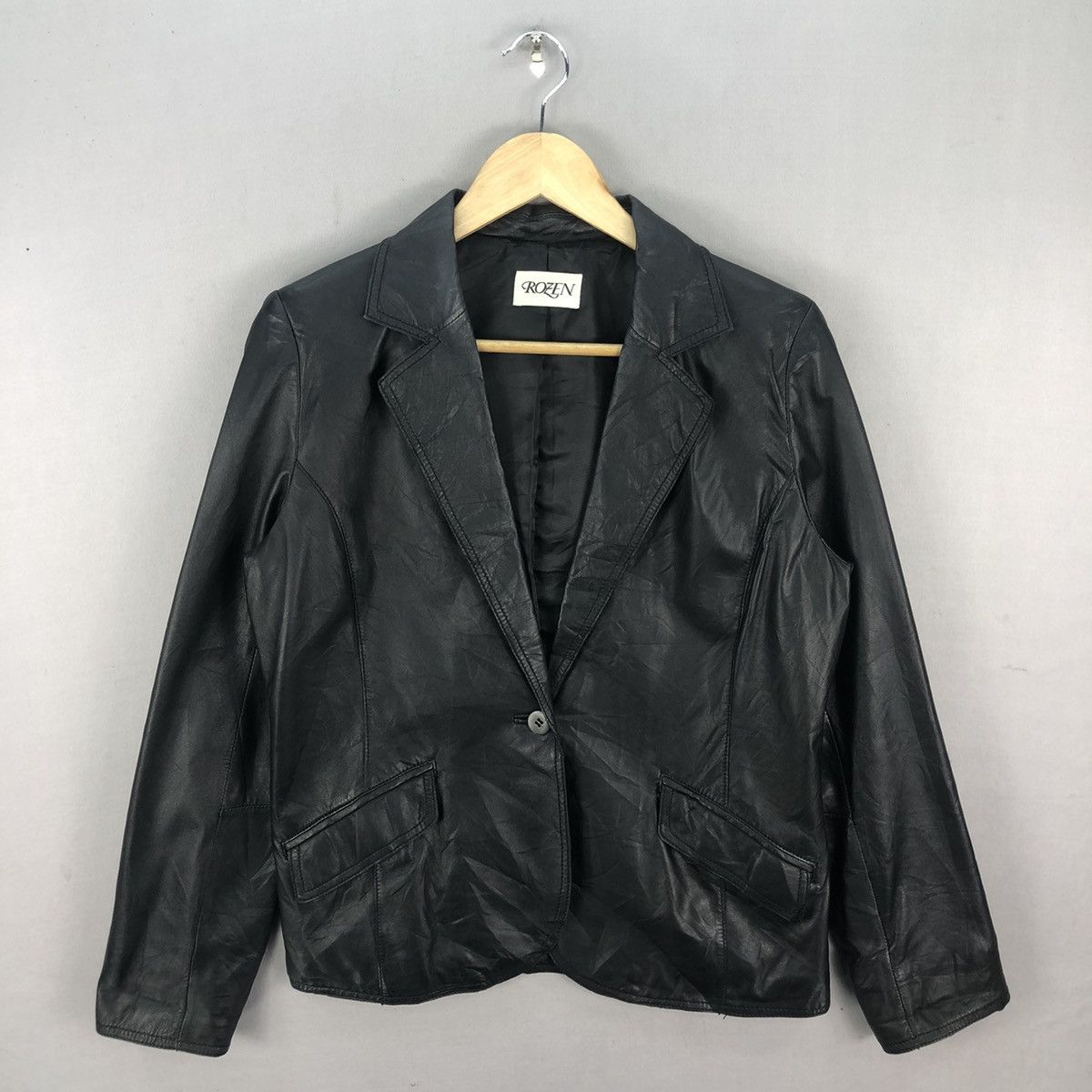 Japanese Brand Sheepskin Rozen Soft Leather Blazer Jacket Size US S / EU 44-46 / 1 - 1 Thumbnail