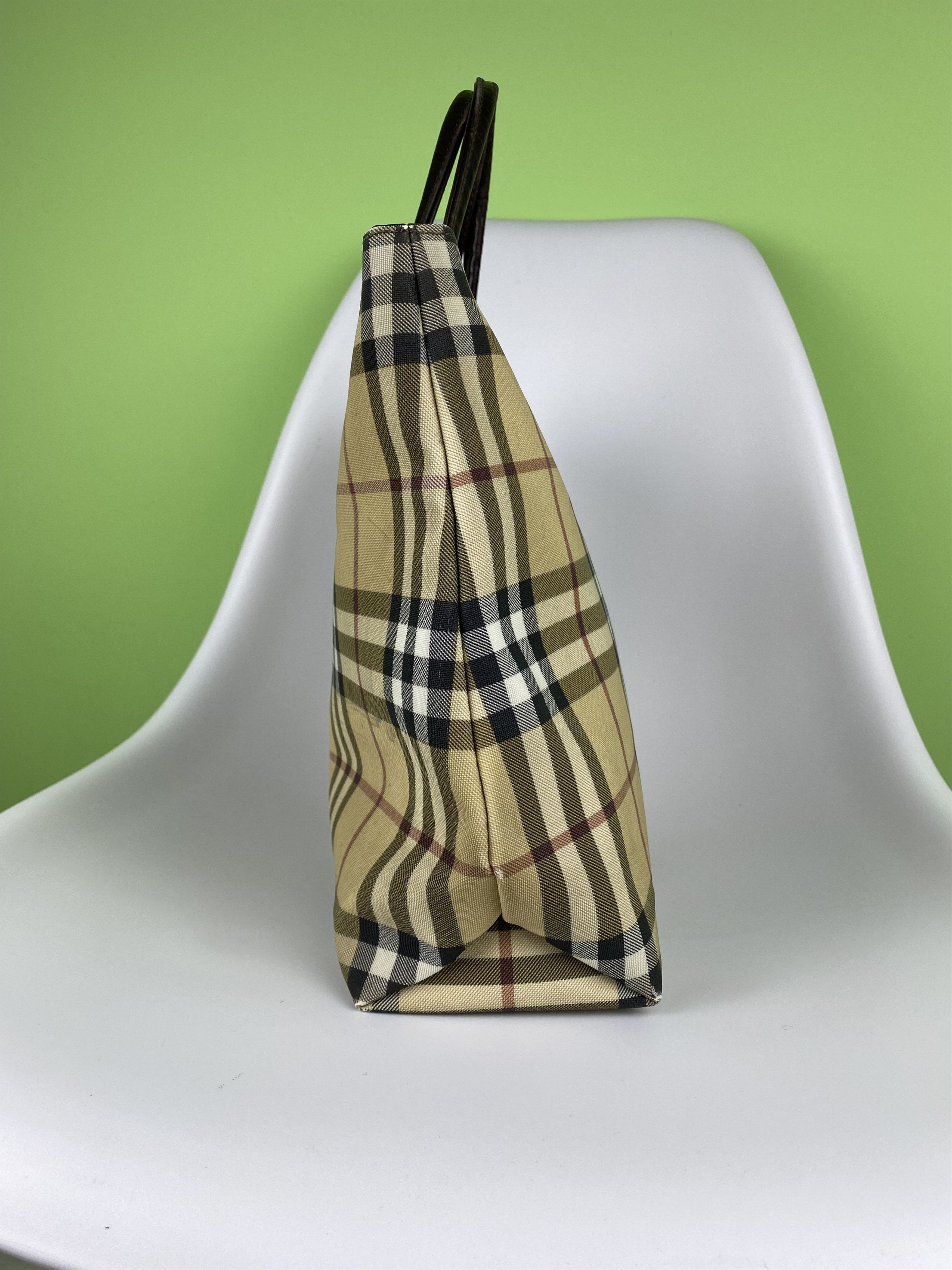 Burberry Burberry London Beige Nova Check Coated Canvas Tote Bag Size ONE SIZE - 9 Thumbnail