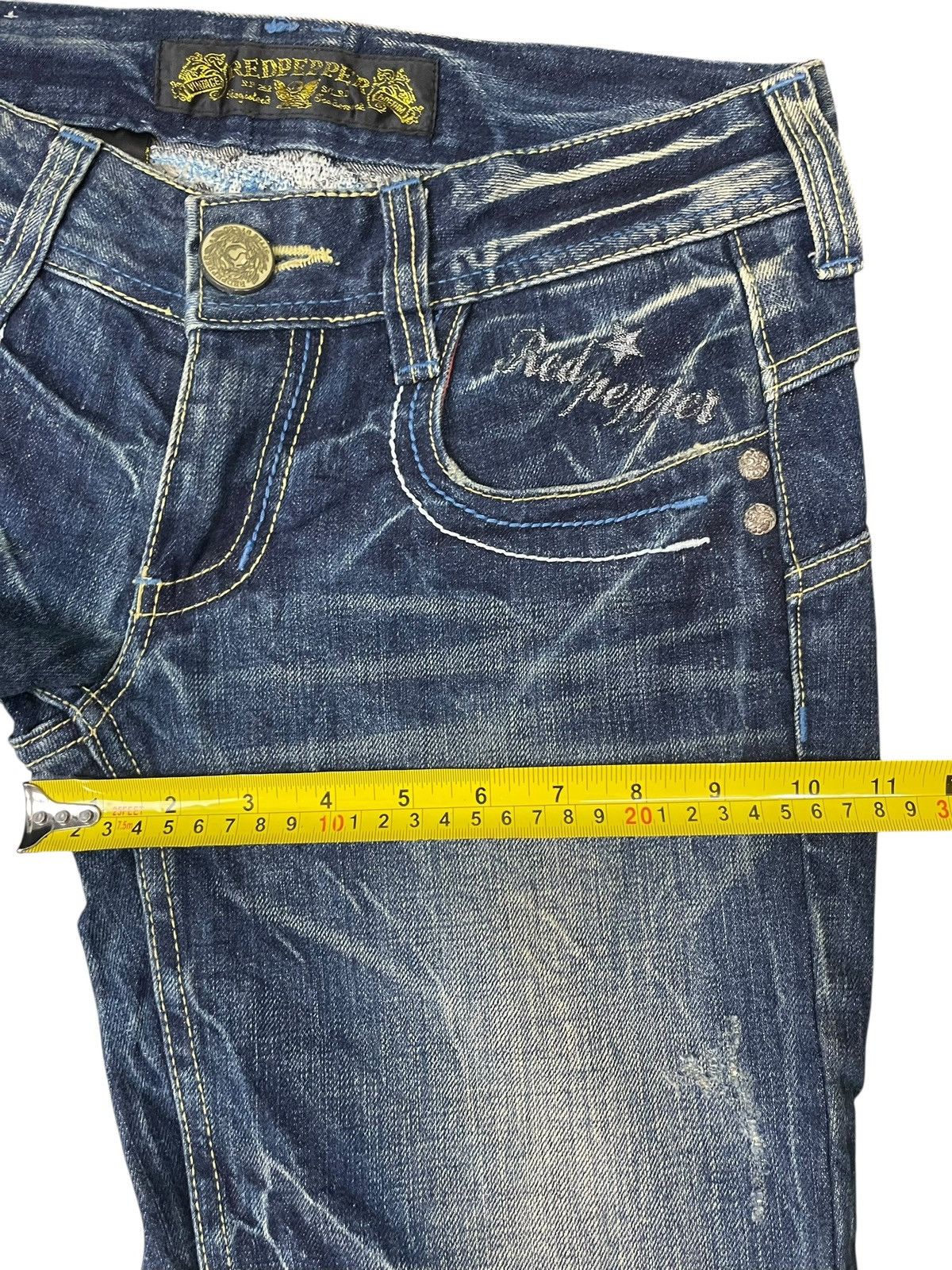 Japanese Brand Vintage Red Pepper Style By LBD Flare Jeans Streetwear Size US 31 - 12 Thumbnail