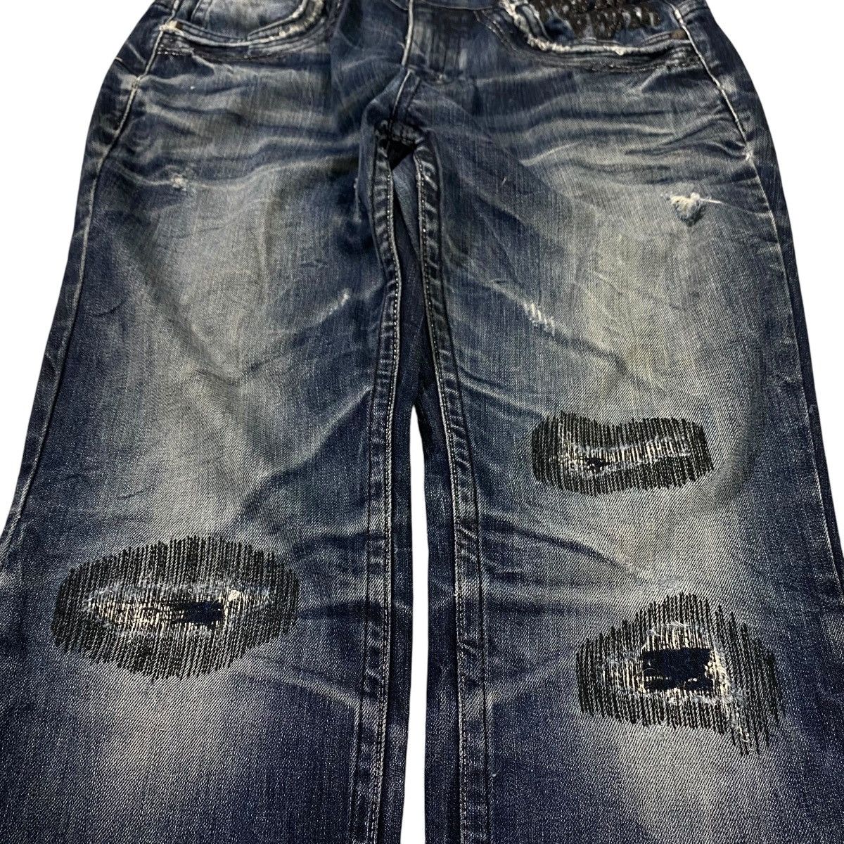 If Six Was Nine × Japanese Brand × Le Grande Bleu (L.G.B.) Pasta Denim Distressed Size 32 Blue Black Colour Size US 32 / EU 48 - 4 Thumbnail